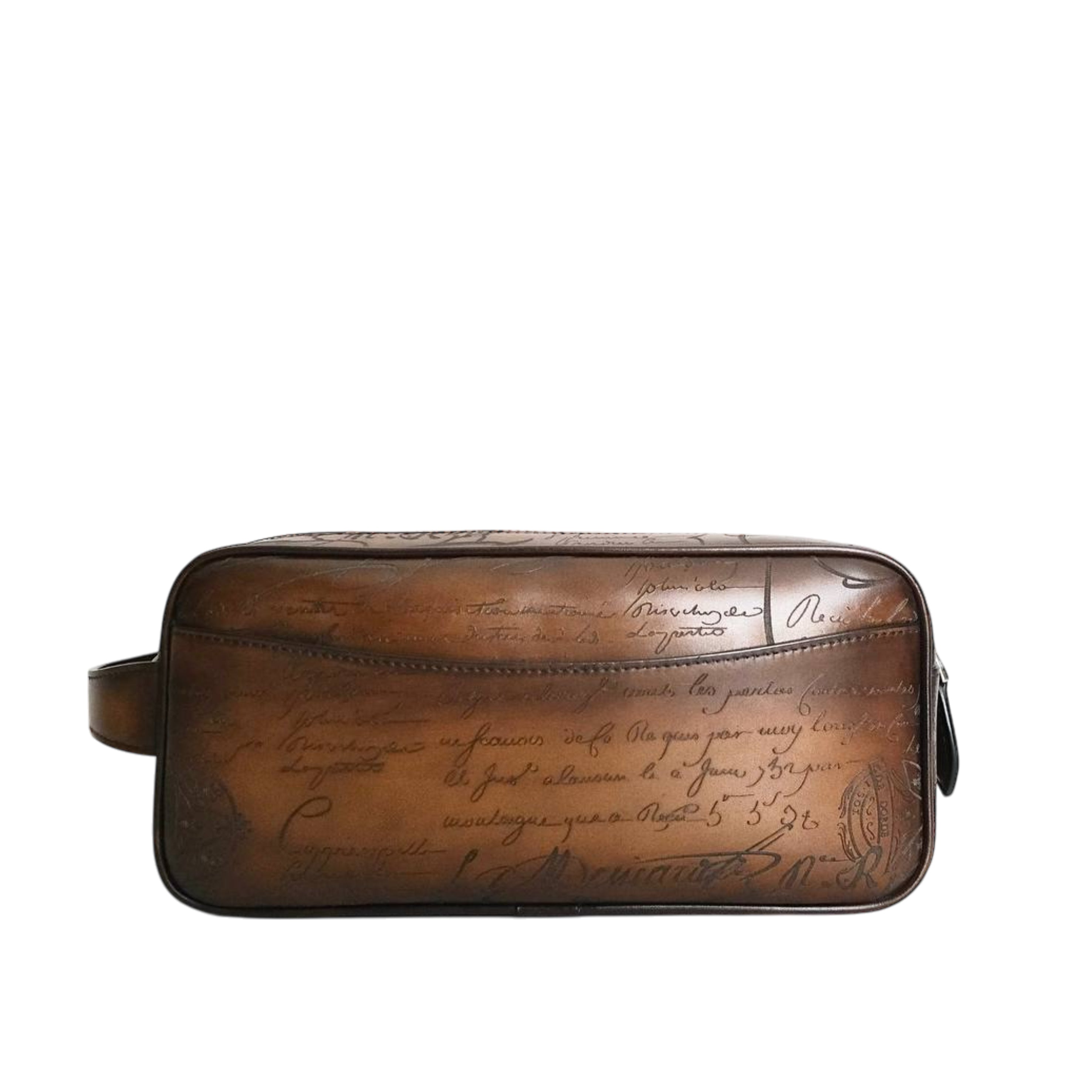 BERLUTI - Formula 1003 Scritto Leather Pouch Cacao Intenso