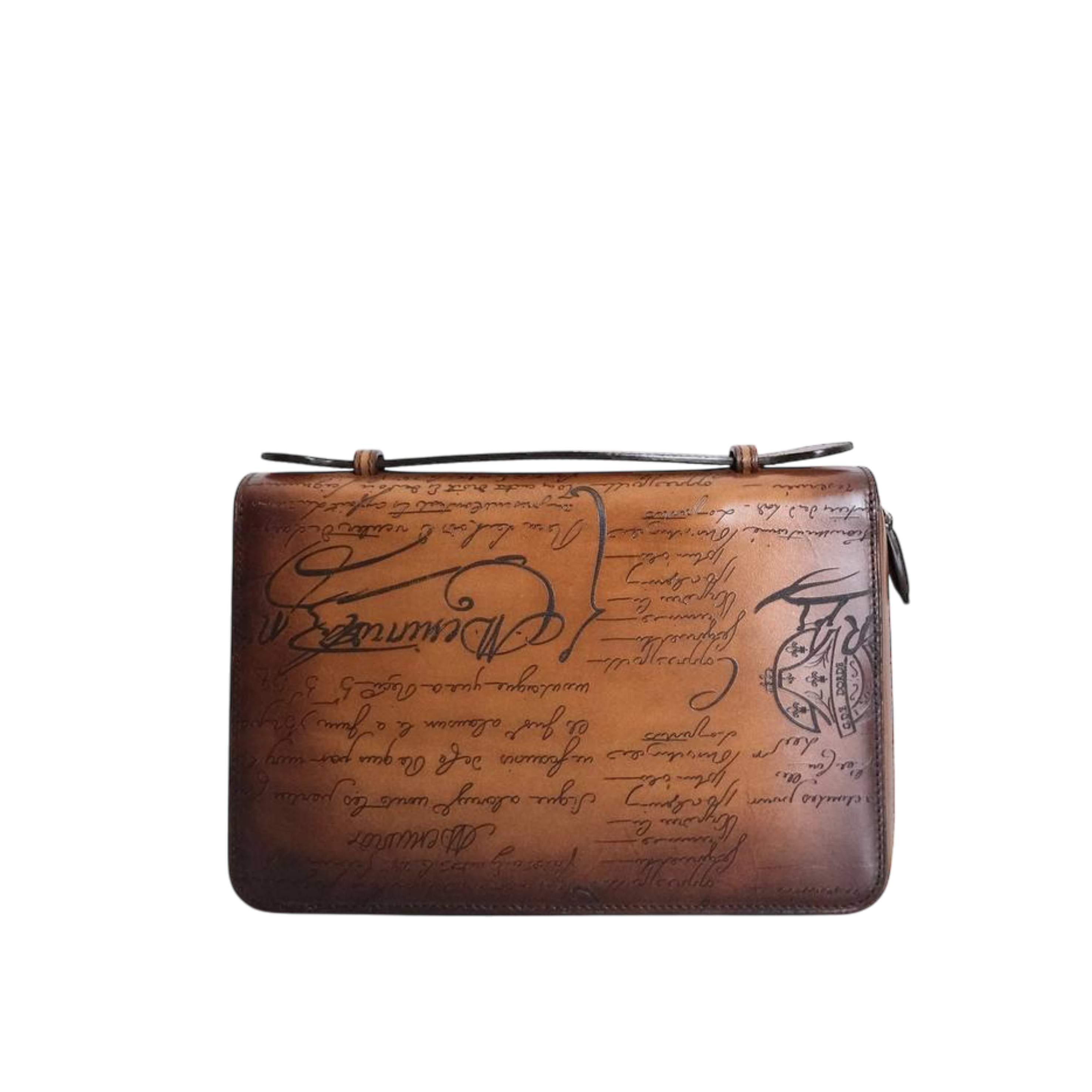 BERLUTI - Itauba Wide Long Wallet Scritto Leather Cacao Intenso
