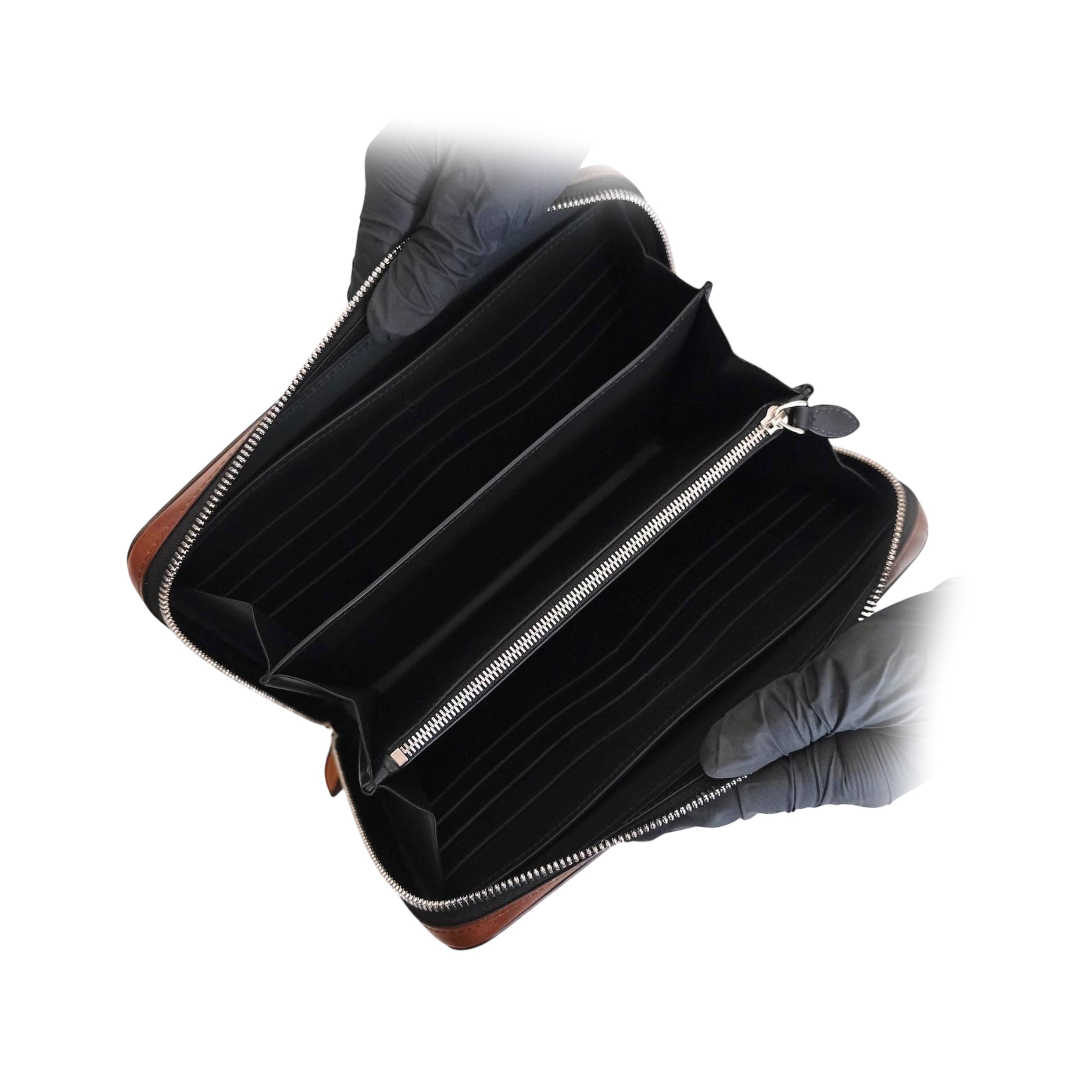 BERLUTI - Itauba Wide Long Wallet Scritto Leather Cacao Intenso