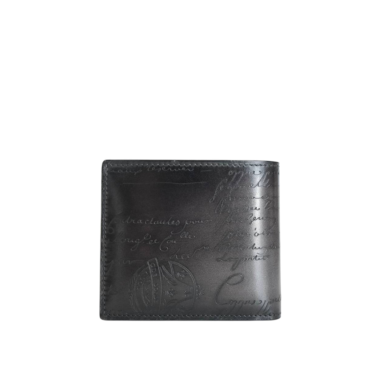 BERLUTI - Maroke Bifold Wallet Leather in Nero Grigio