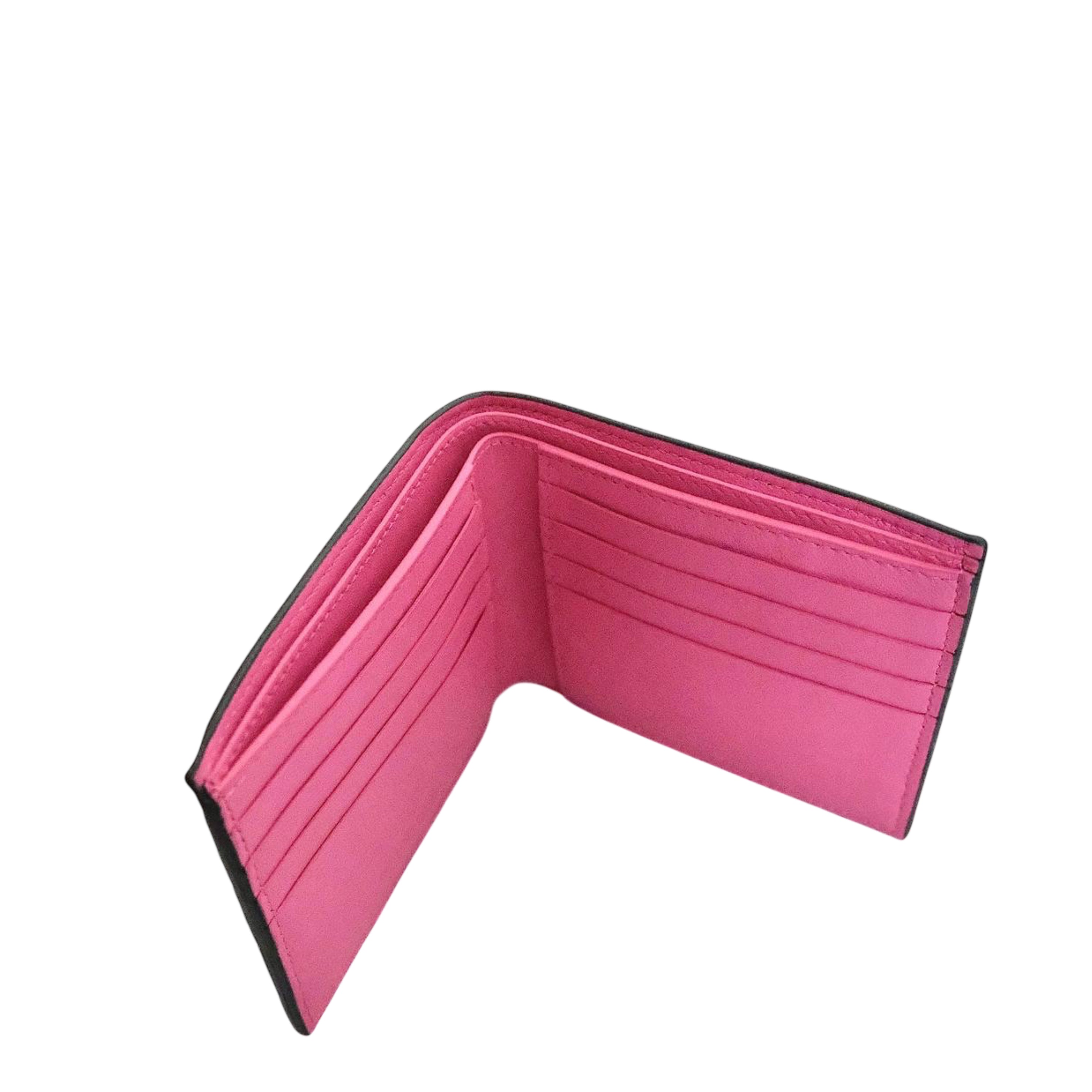 BOTTEGA VENETA - Bifold Wallet in Dark Green Camping/ Pink Bubble