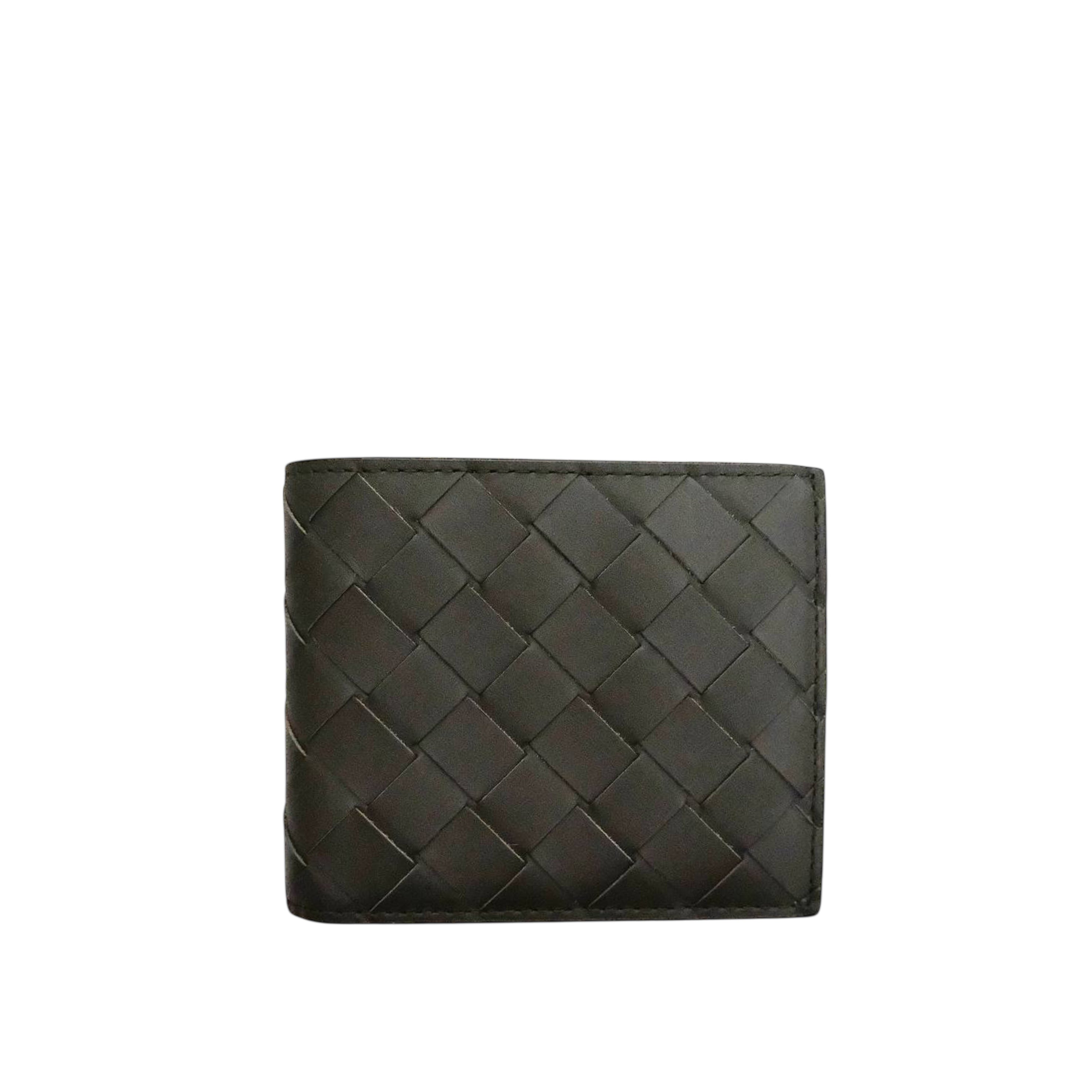 BOTTEGA VENETA - Bifold Wallet in Dark Green Camping/ Yellow Green Mirable