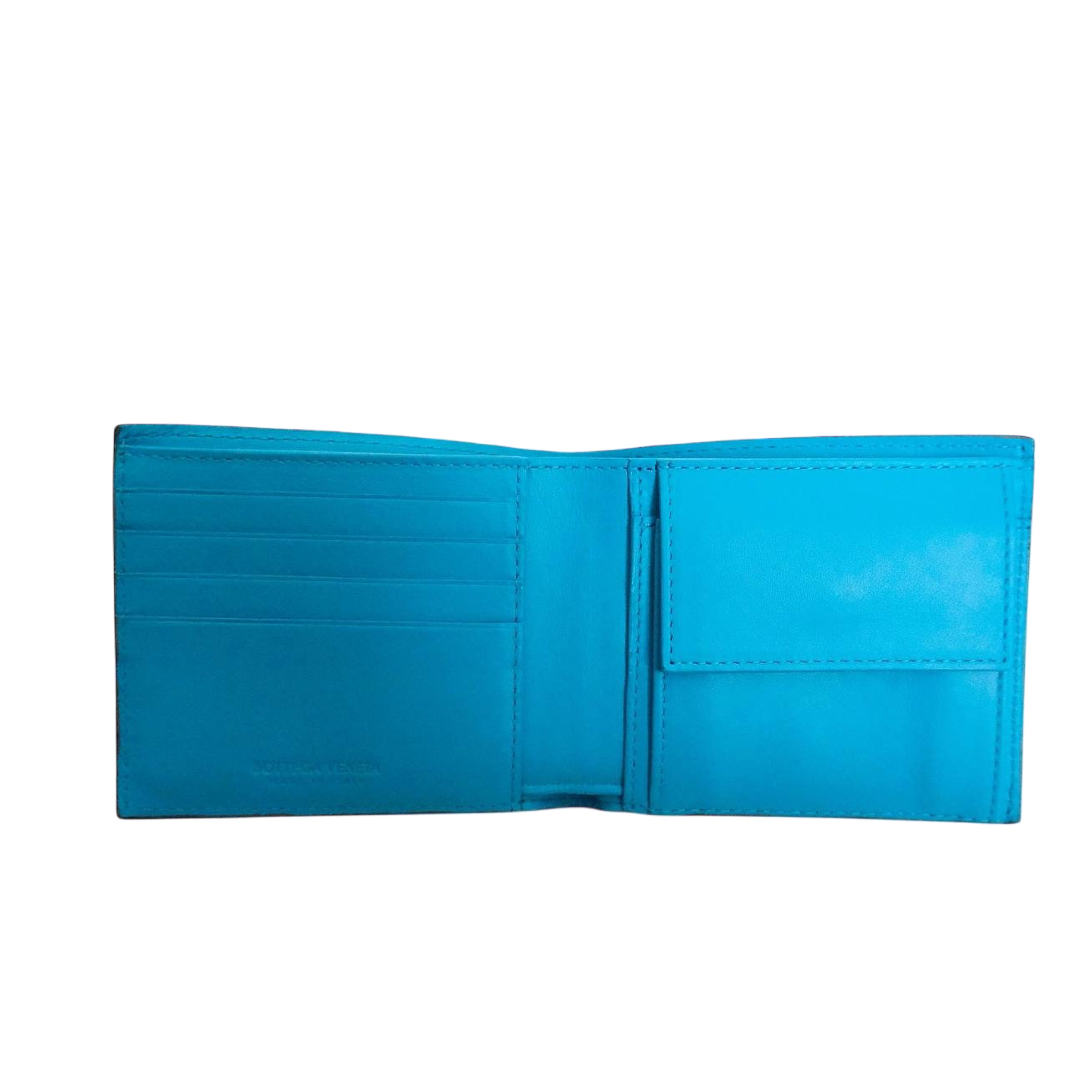 BOTTEGA VENETA - Bifold Wallet in Thunderbird/ Blue Pool