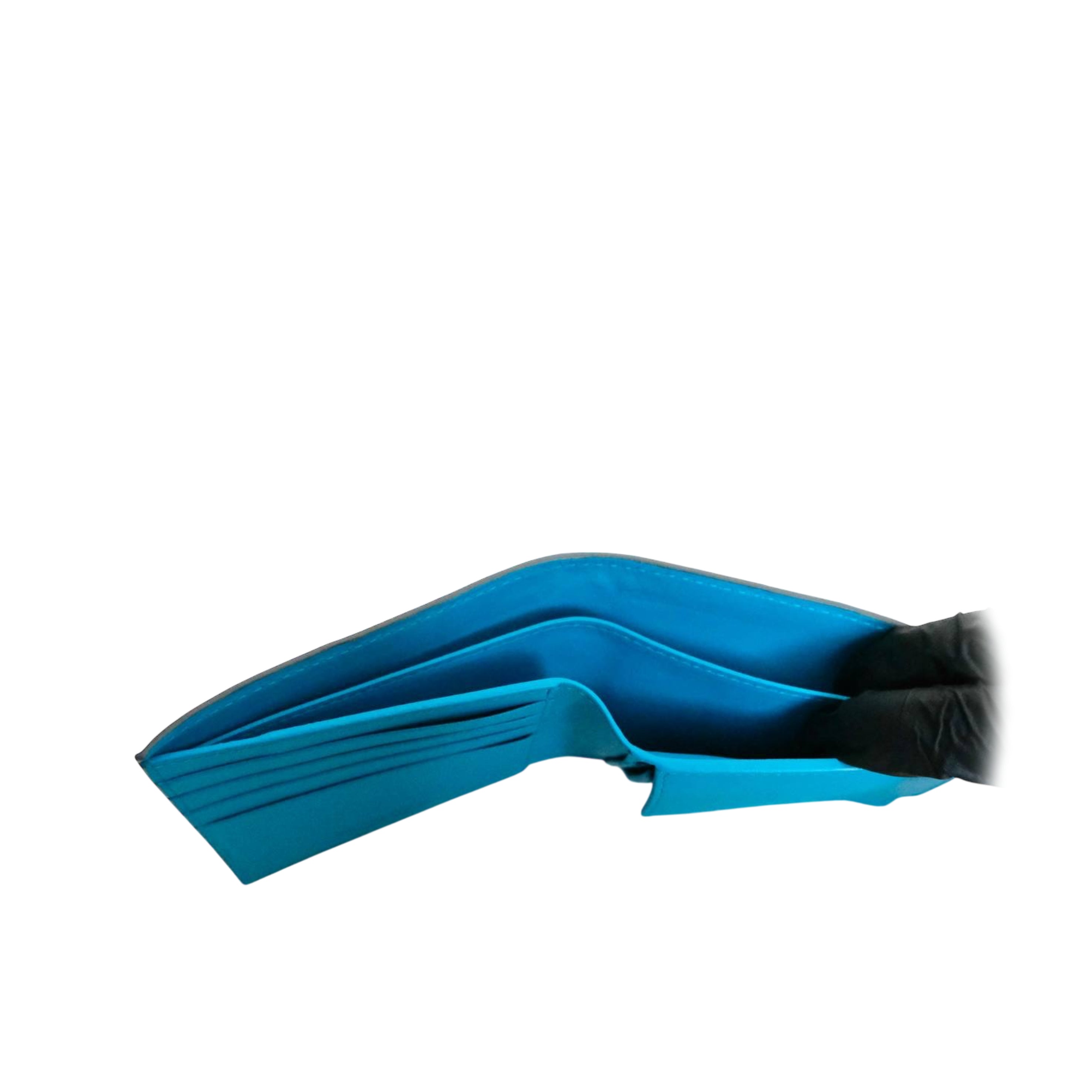 BOTTEGA VENETA - Bifold Wallet in Thunderbird/ Blue Pool