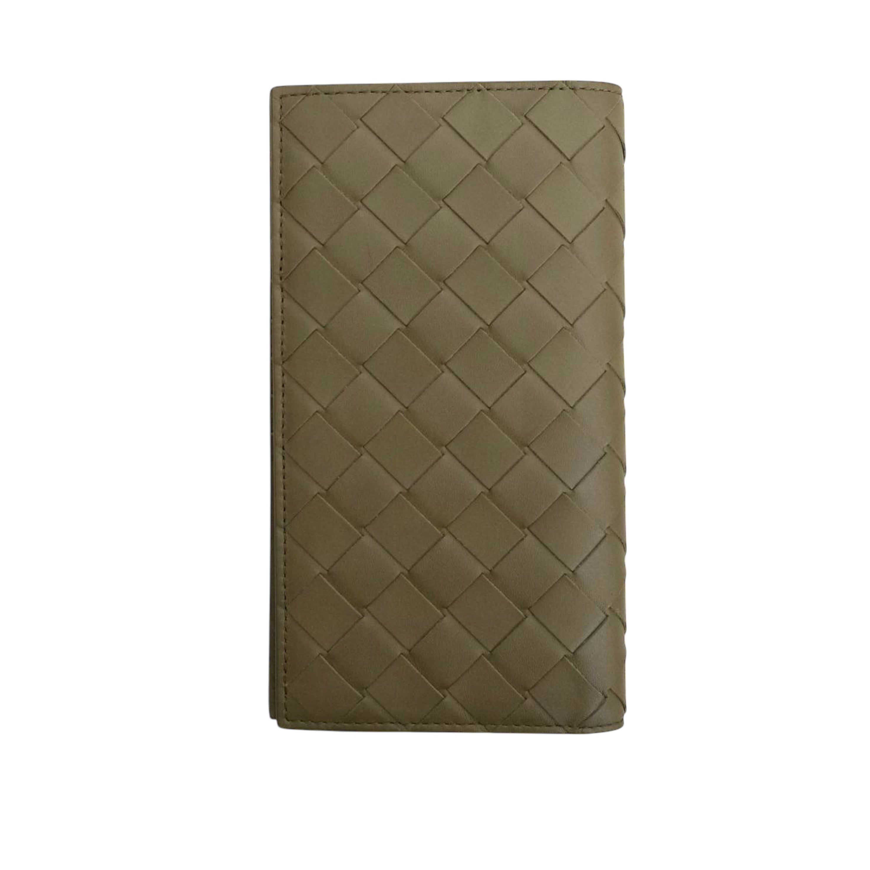 BOTTEGA VENETA - Long Bifold Wallet in Green Khaki