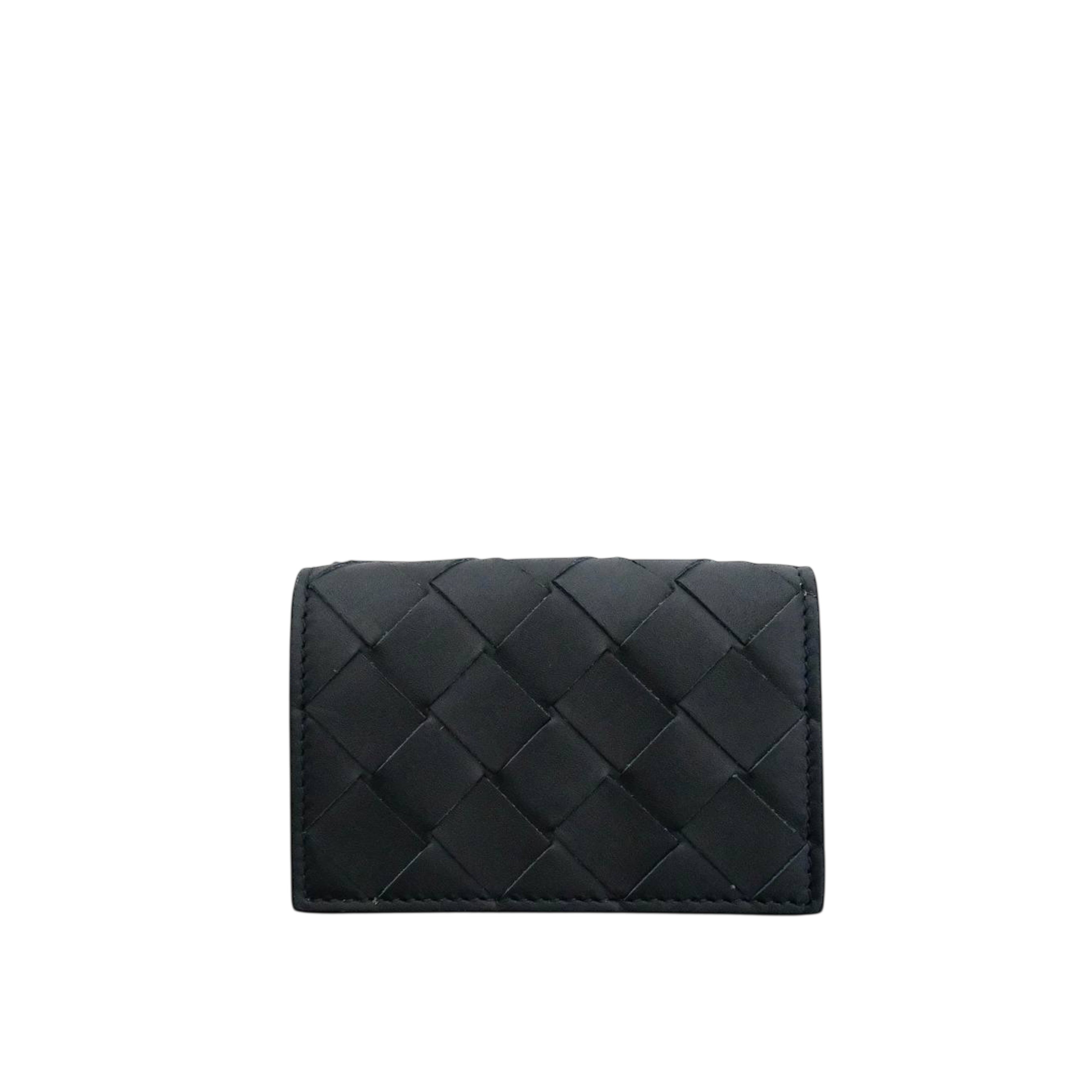 BOTTEGA VENETA - Trifold Compact Wallet in Inkwell/ Pale Blue