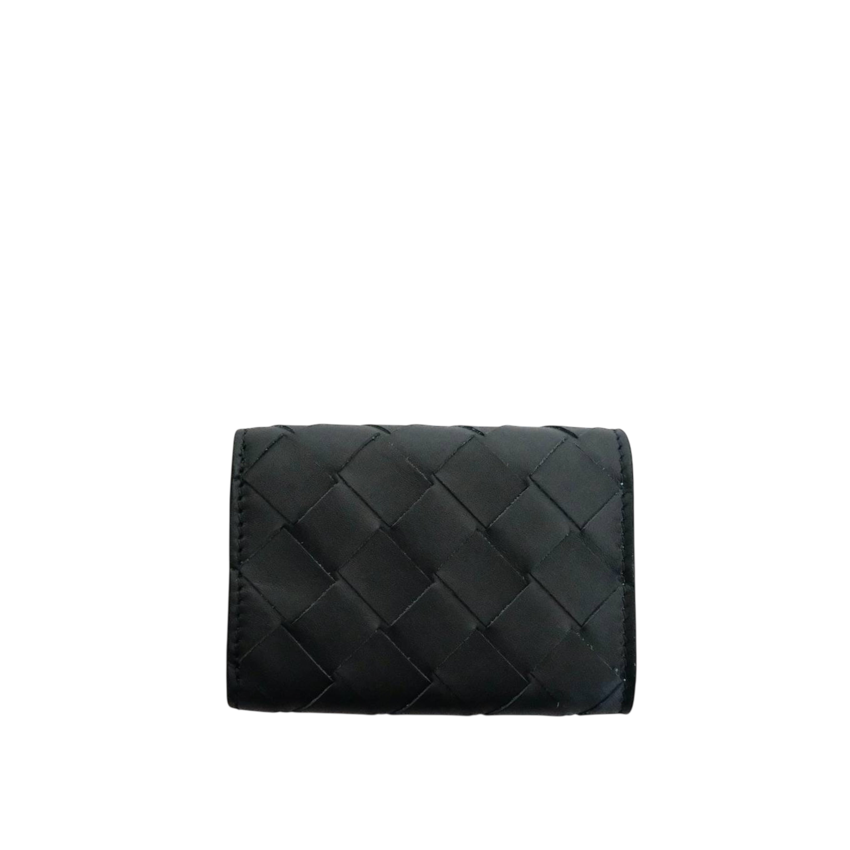 BOTTEGA VENETA - Trifold Compact Wallet in Inkwell/ Pale Blue