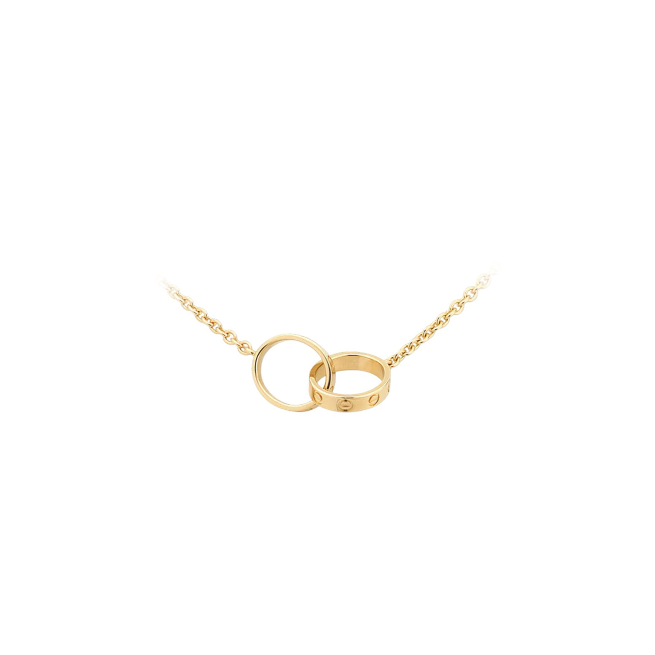 CARTIER - LOVE Ring Pendant Necklace in Yellow Gold