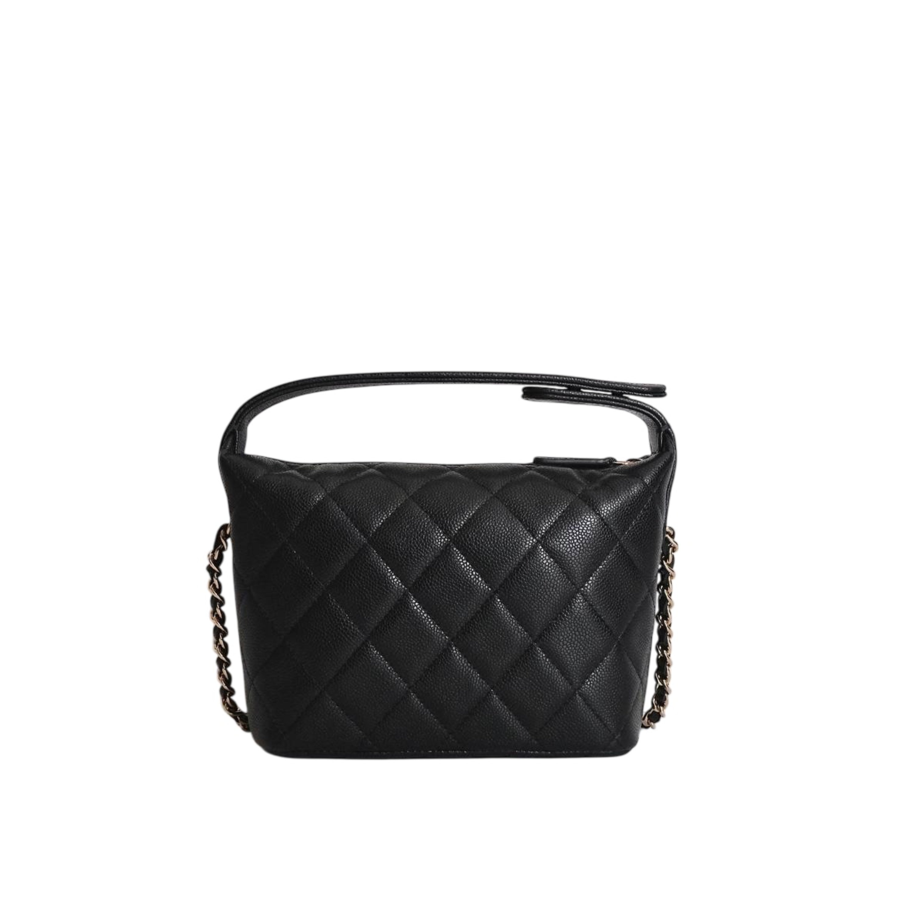CHANEL - Hobo Slingbag Caviar Leather in Black (Gold Hardware)