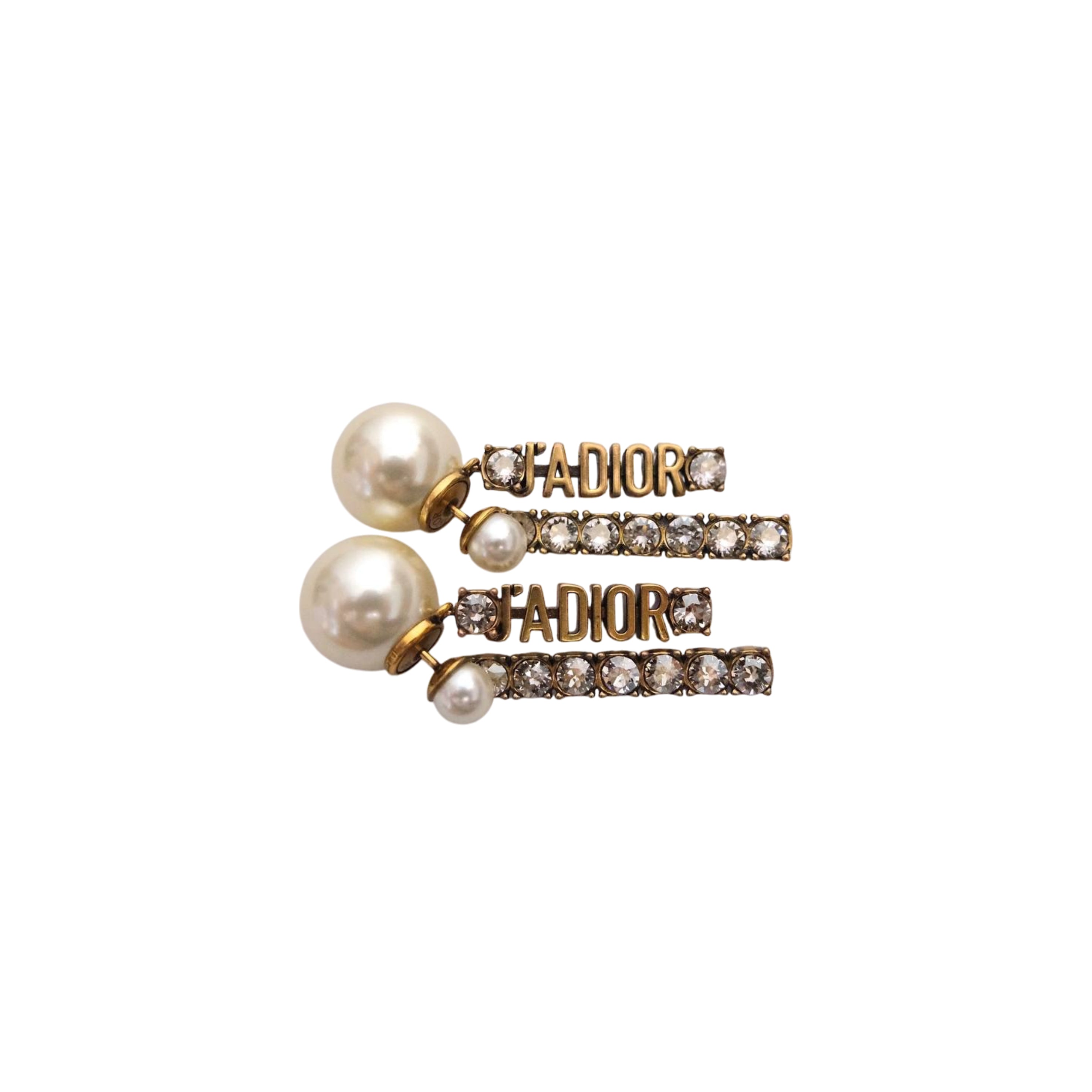 DIOR - Tribales J'adior Pearl & Crystal Pendant Earrings