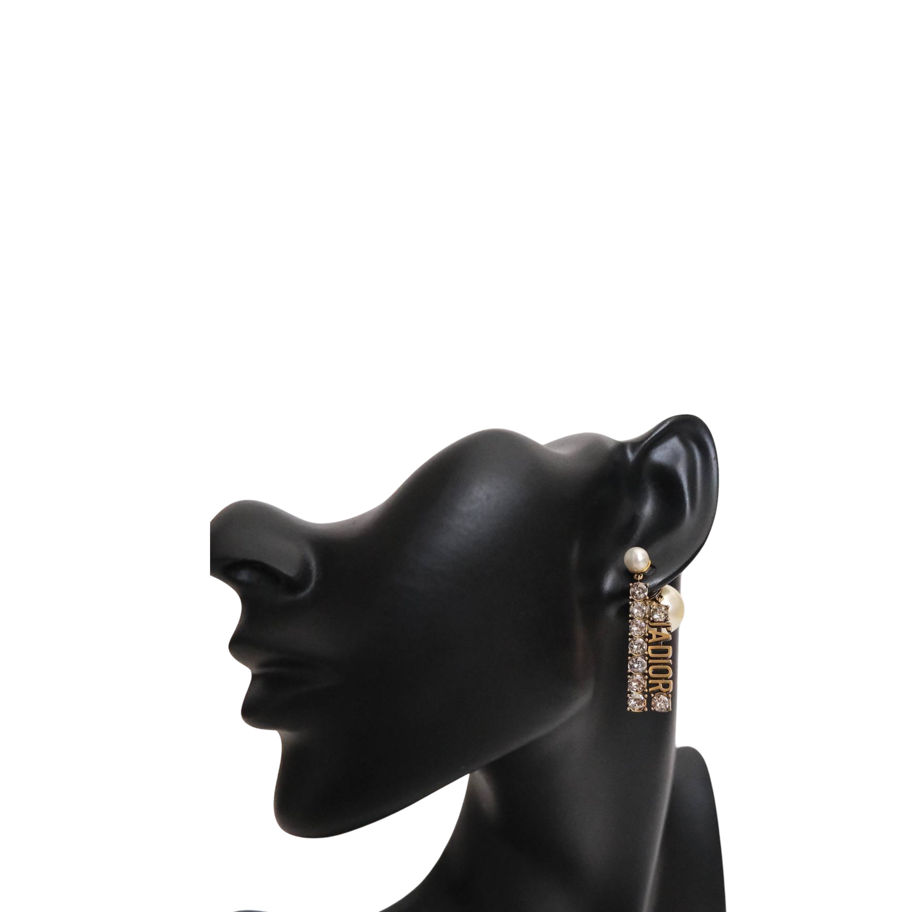 DIOR - Tribales J'adior Pearl & Crystal Pendant Earrings