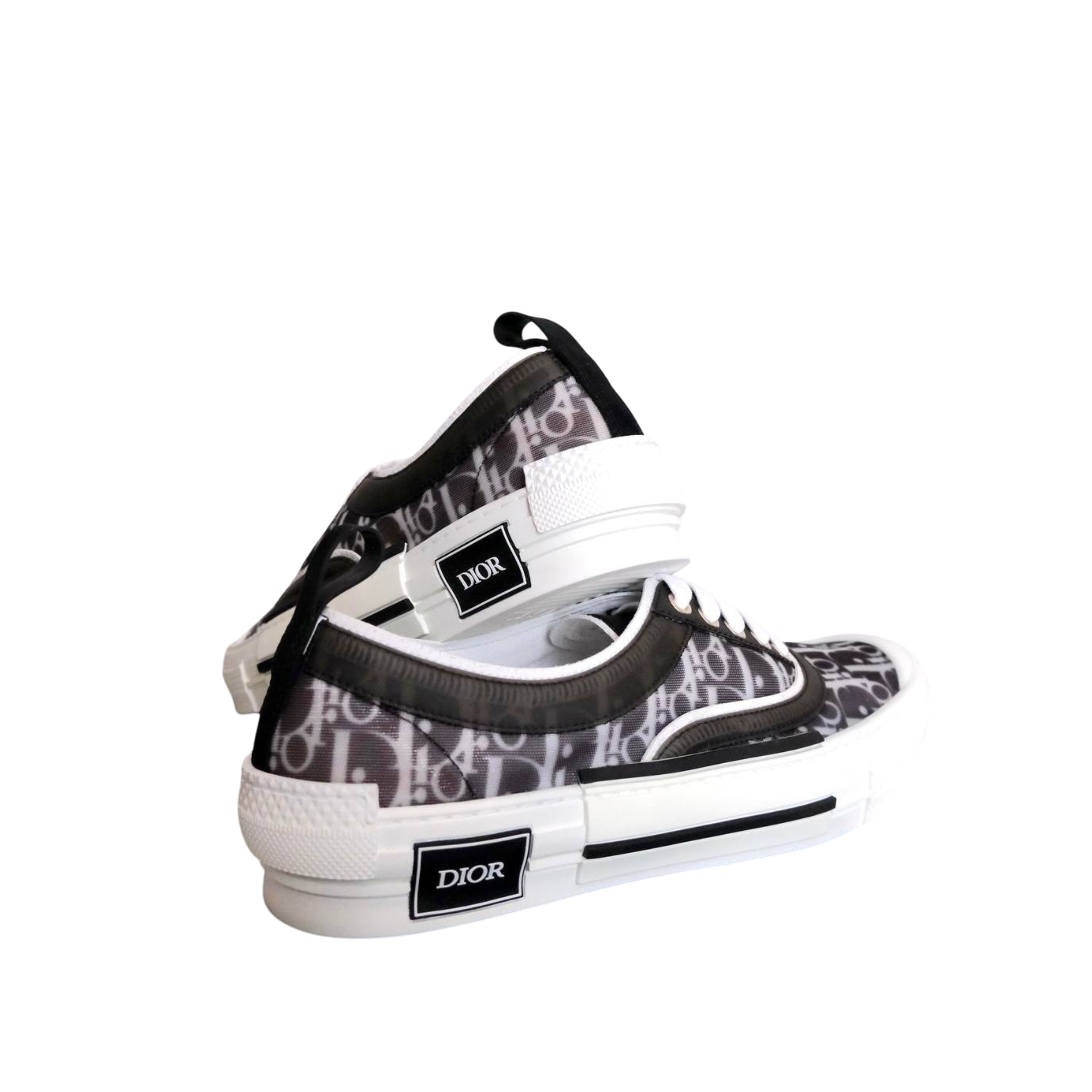DIOR - B23 Sneakers Basse in Black/ White Oblique
