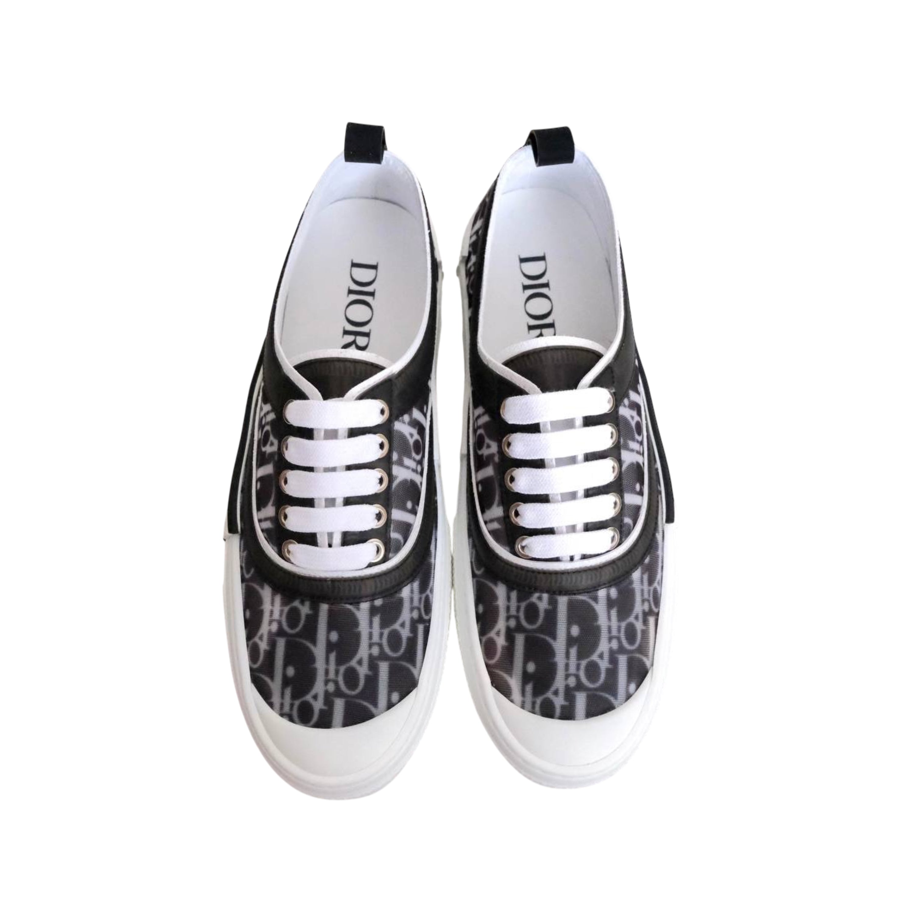 DIOR - B23 Sneakers Basse in Black/ White Oblique