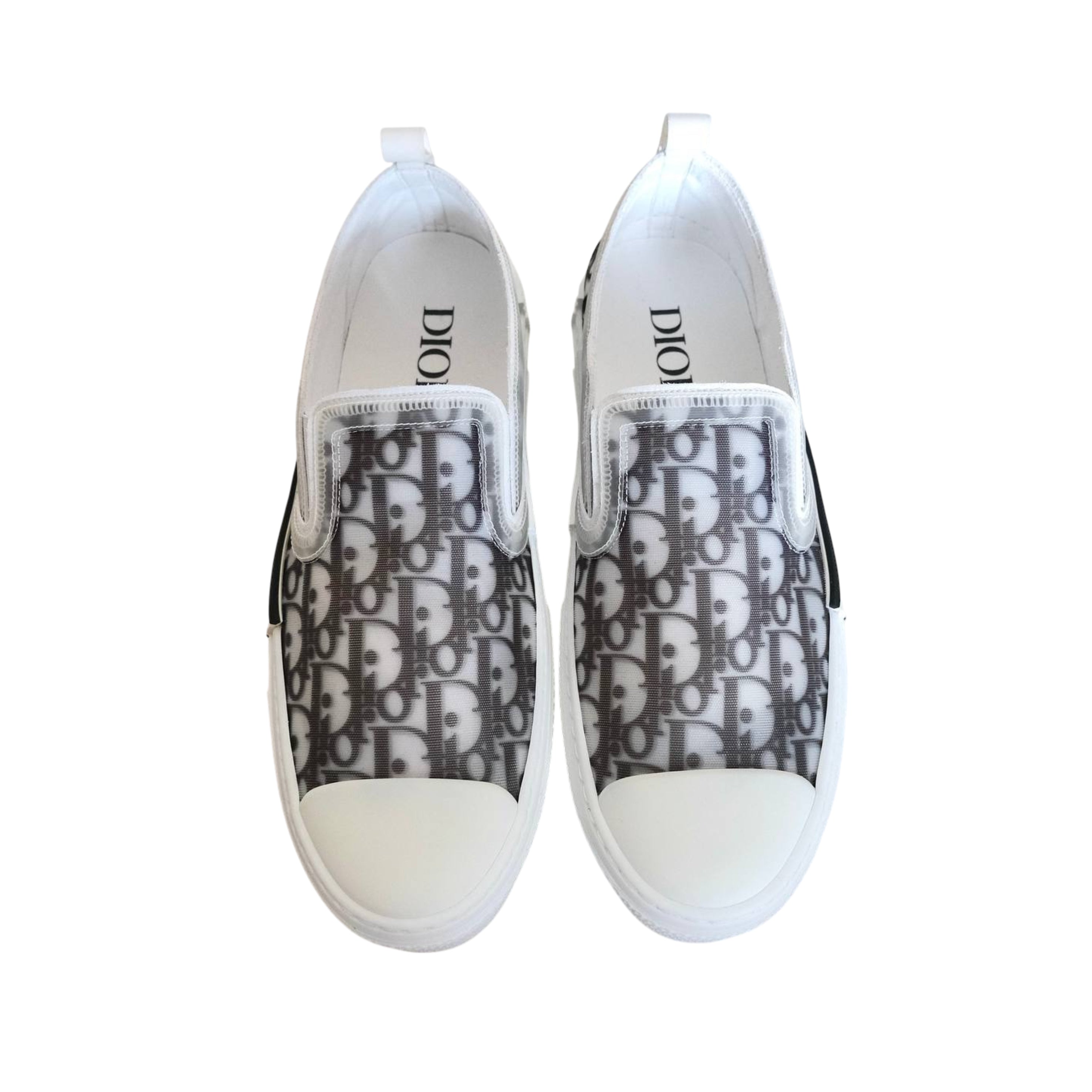 DIOR - B23 Slip-On Sneakers Transparency in Black/ White
