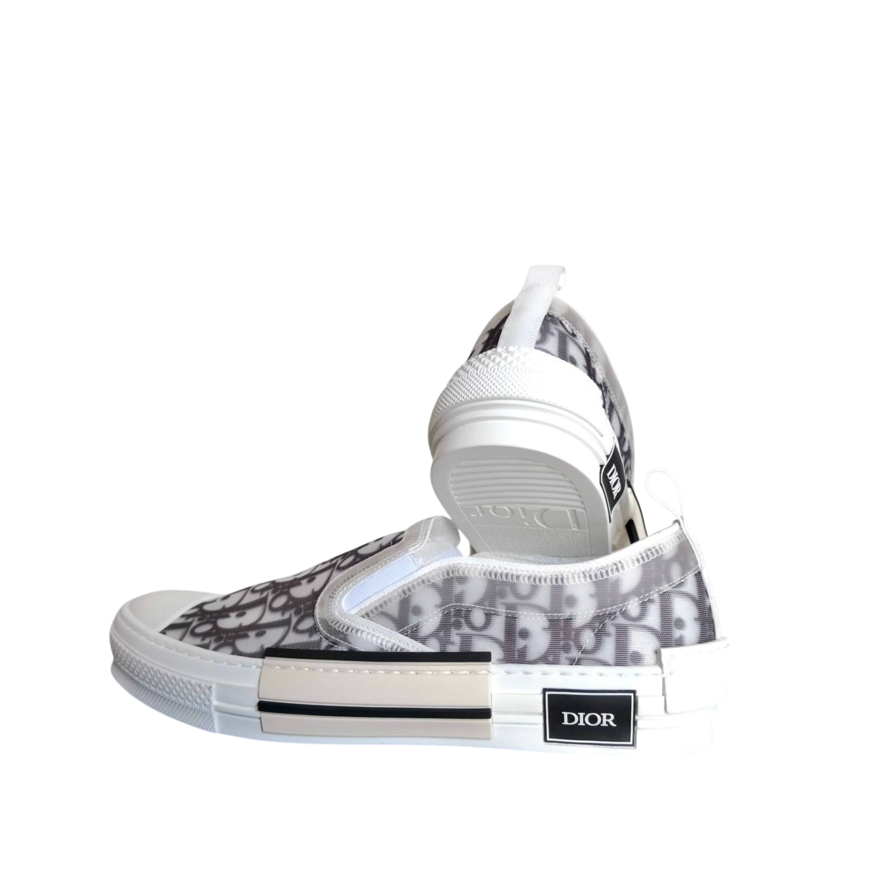 DIOR - B23 Slip-On Sneakers Transparency in Black/ White