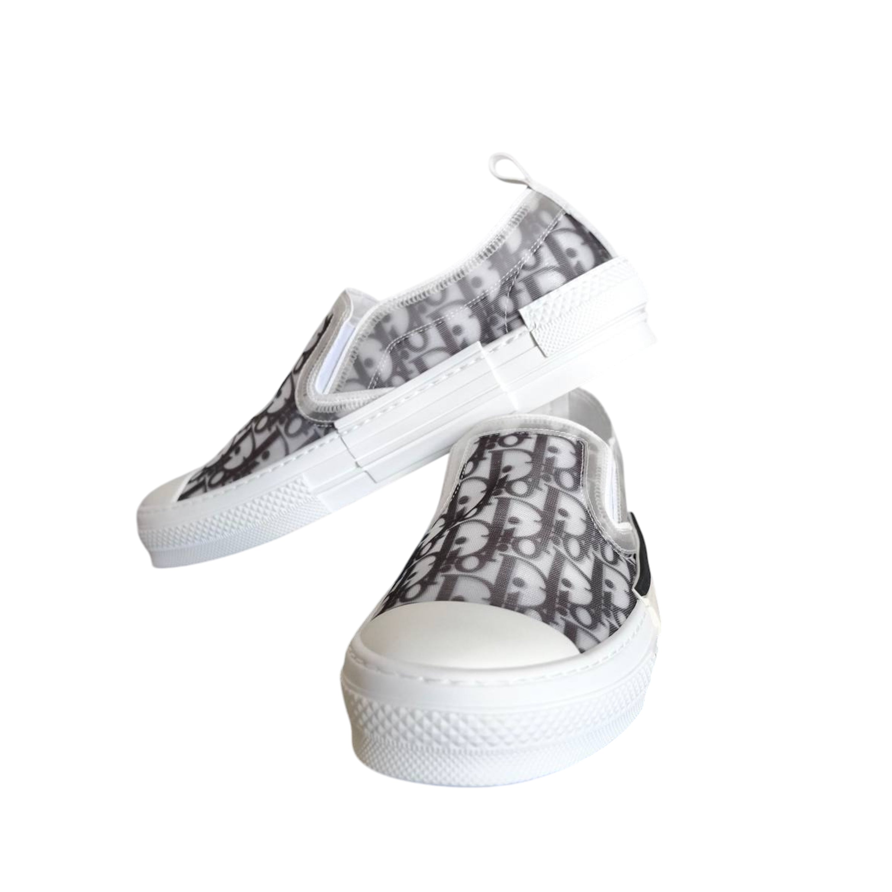 DIOR - B23 Slip-On Sneakers Transparency in Black/ White
