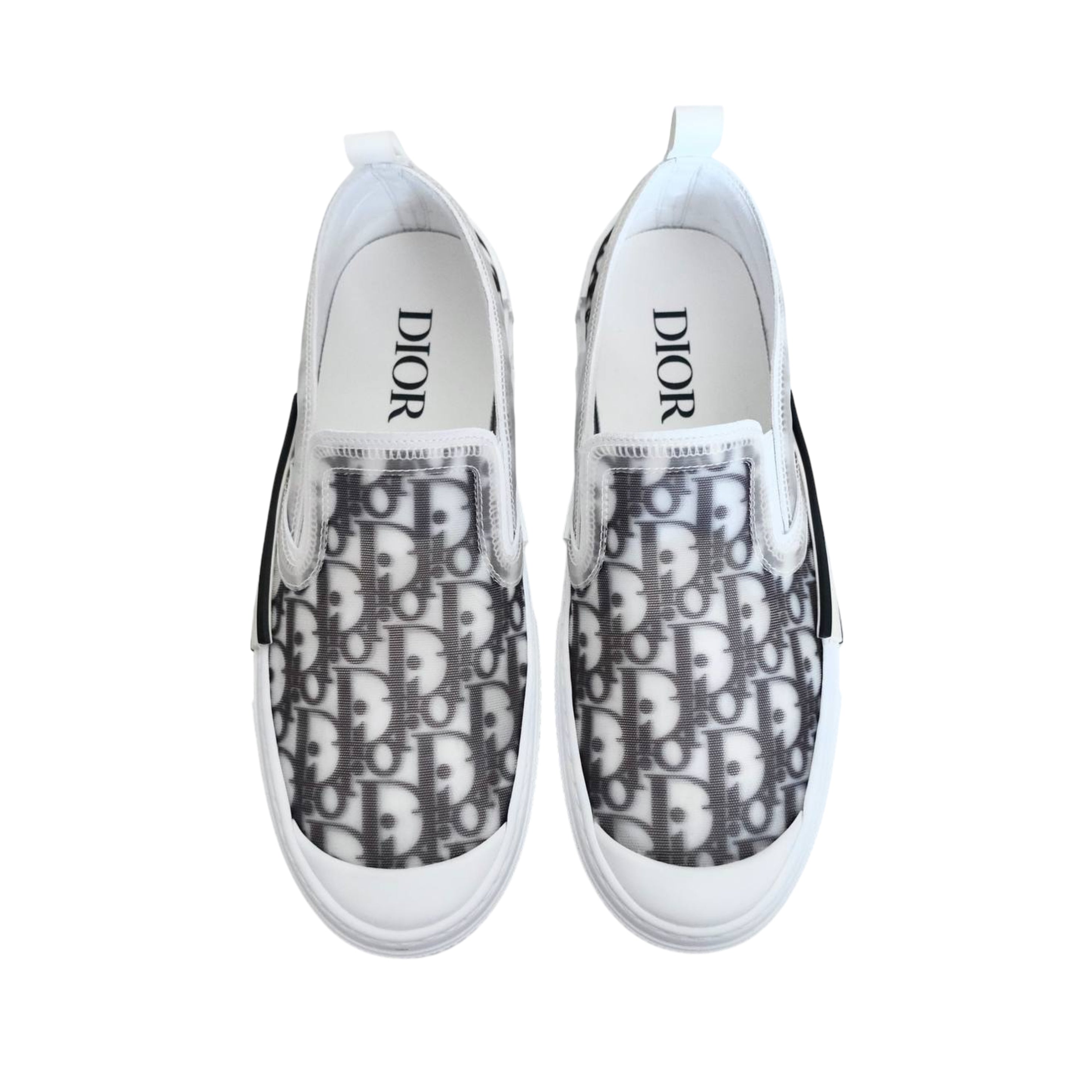 DIOR - B23 Slip-On Sneakers Transparency in Black/ White