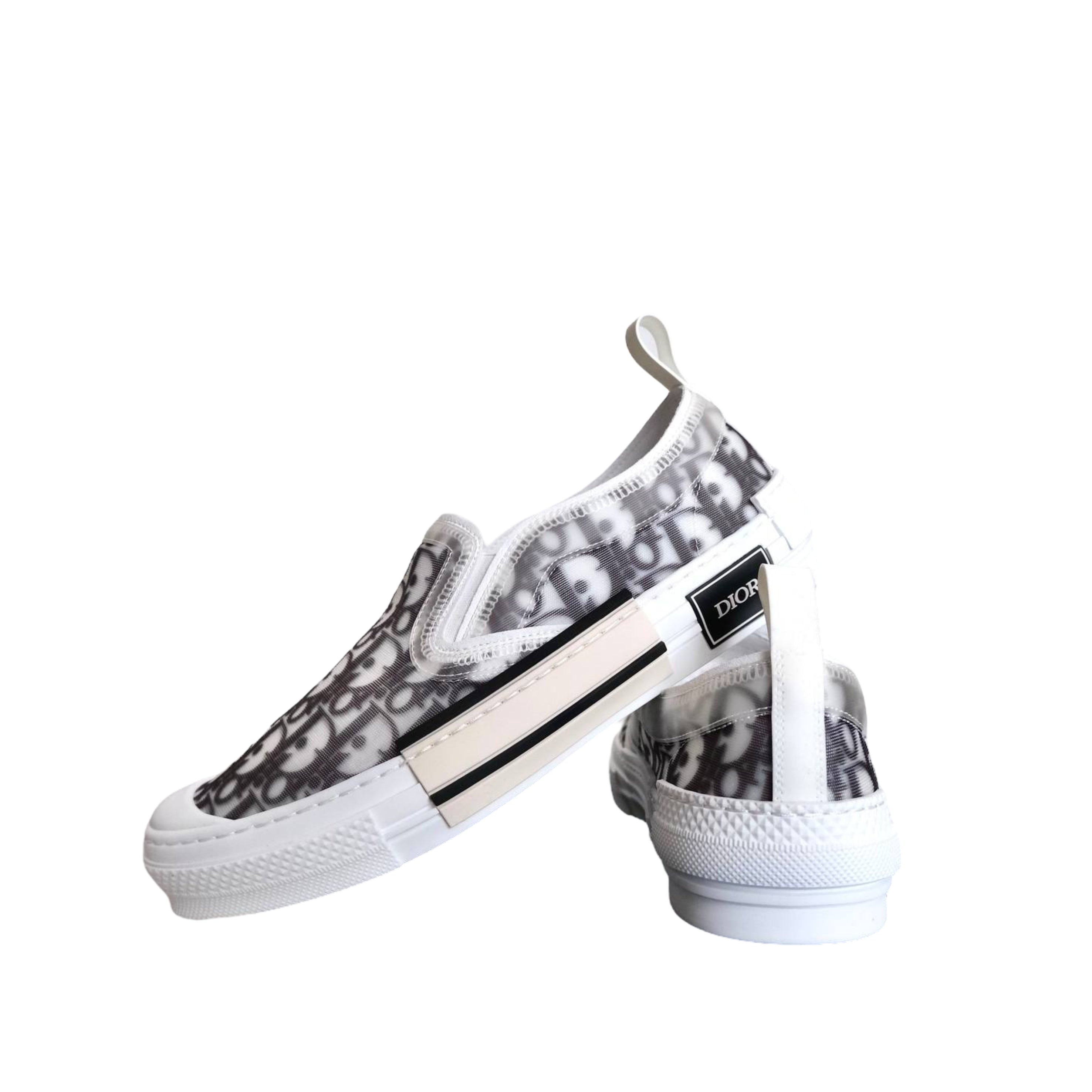 DIOR - B23 Slip-On Sneakers Transparency in Black/ White