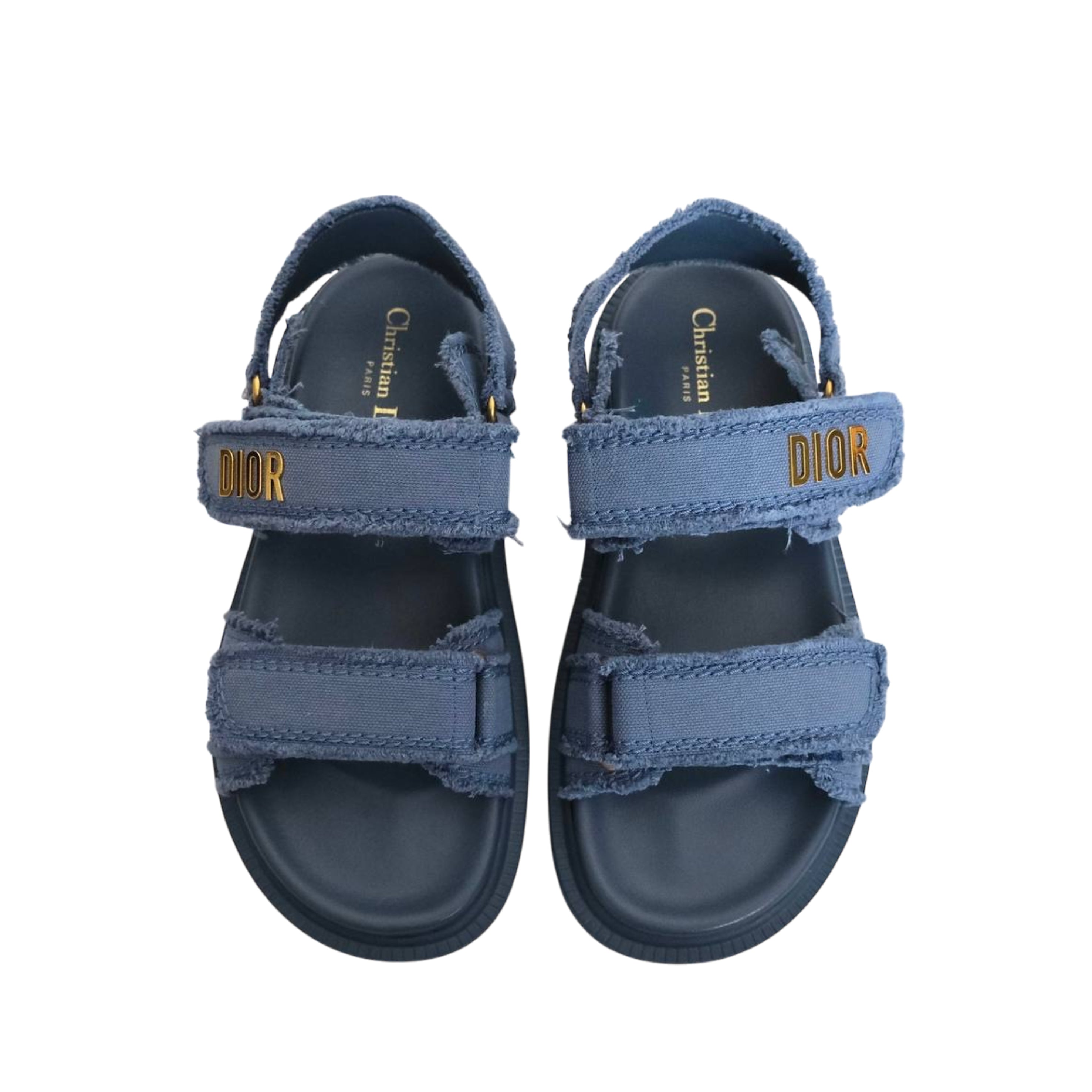DIOR - Dioract Sandals in Blue Denim