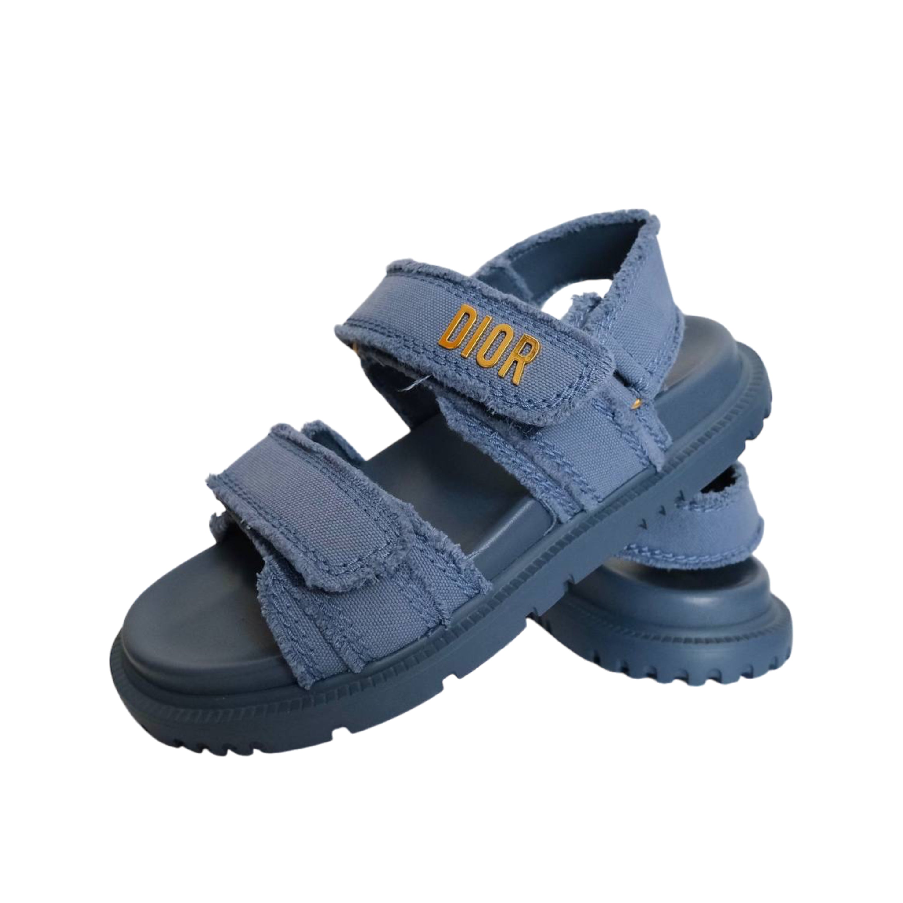 DIOR - Dioract Sandals in Blue Denim