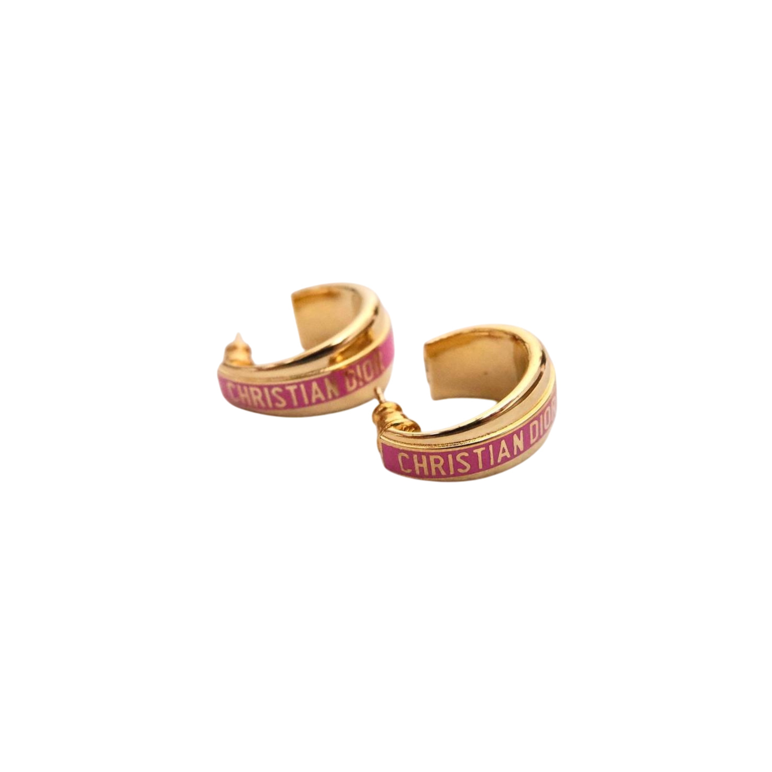 DIOR - Hoops Code 'CHRISTIAN DIOR' Earrings in Pink Rani