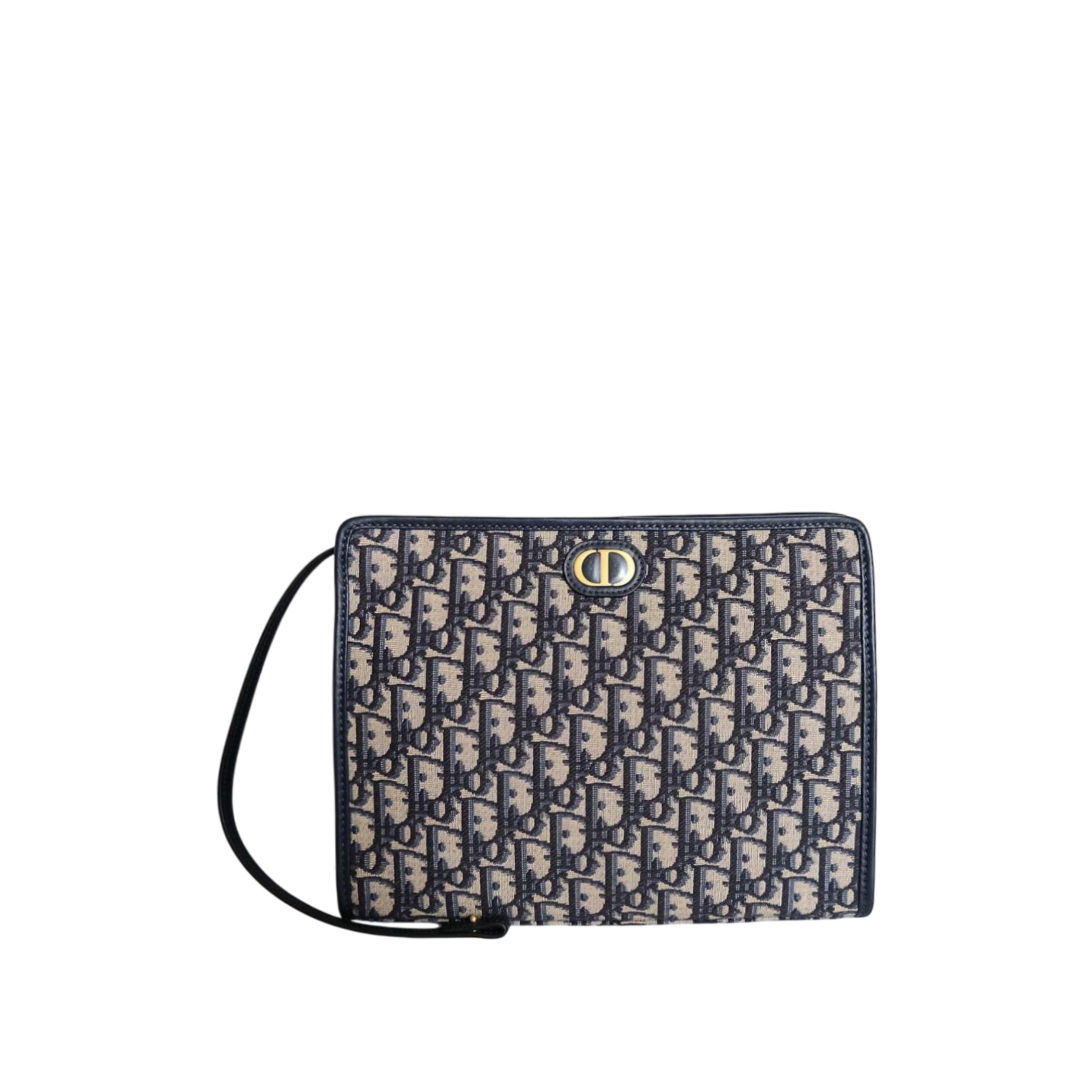 DIOR - Montaigne 30  Oblique Pouch Jacquard in Blue