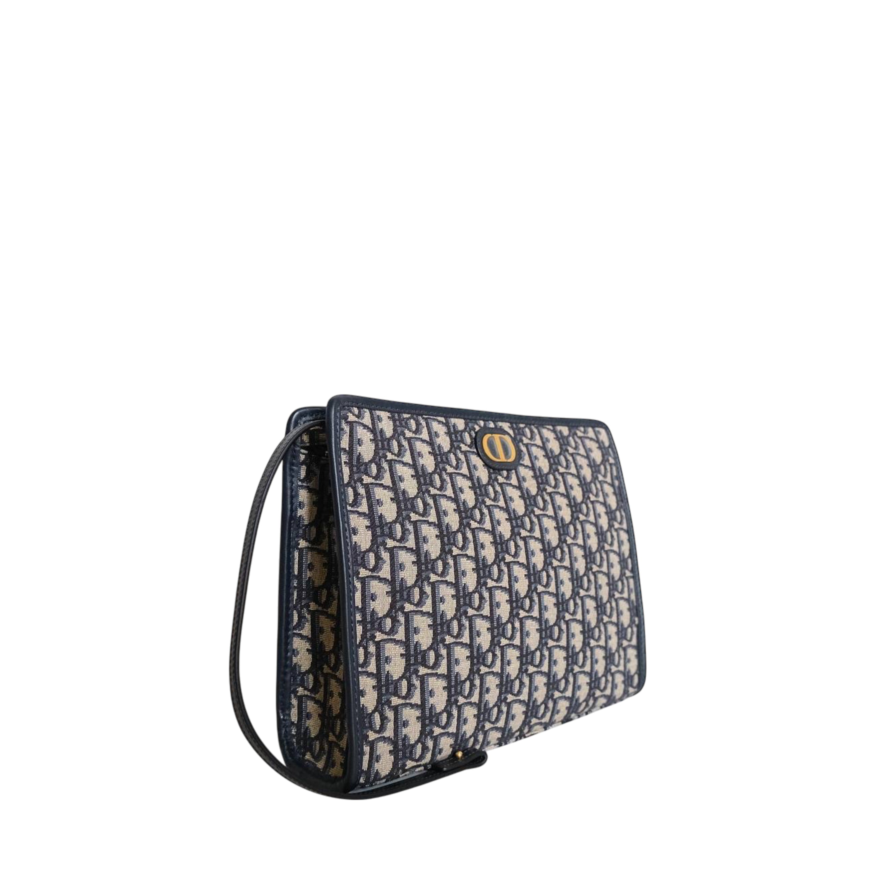 DIOR - Montaigne 30  Oblique Pouch Jacquard in Blue