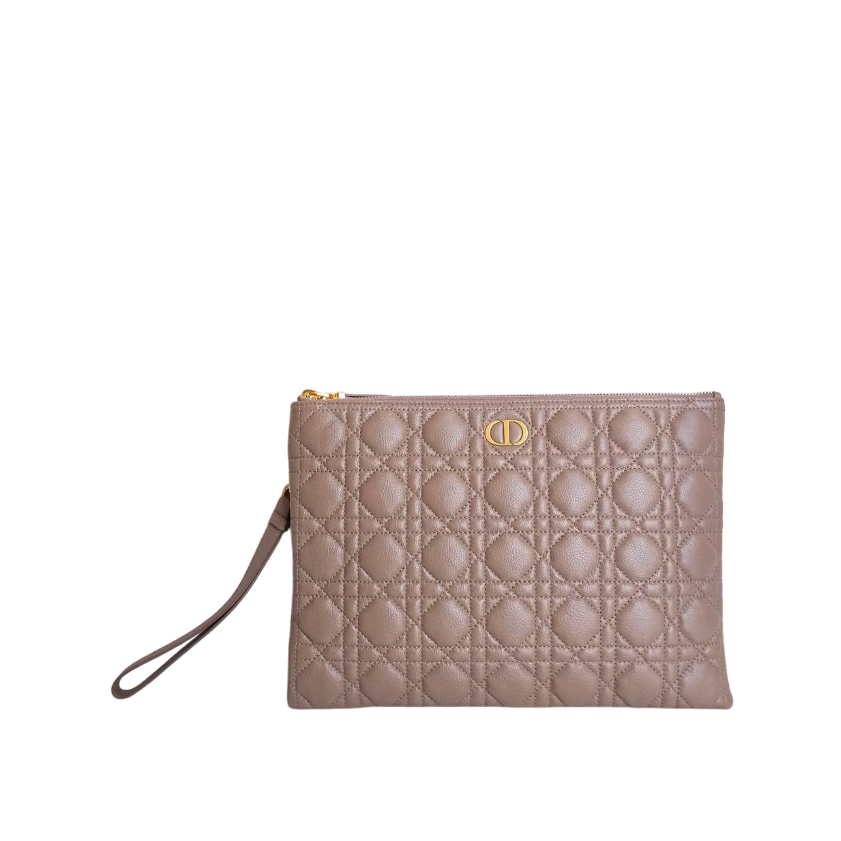 DIOR - Caro Daily Pouch Large in Warm Taupe