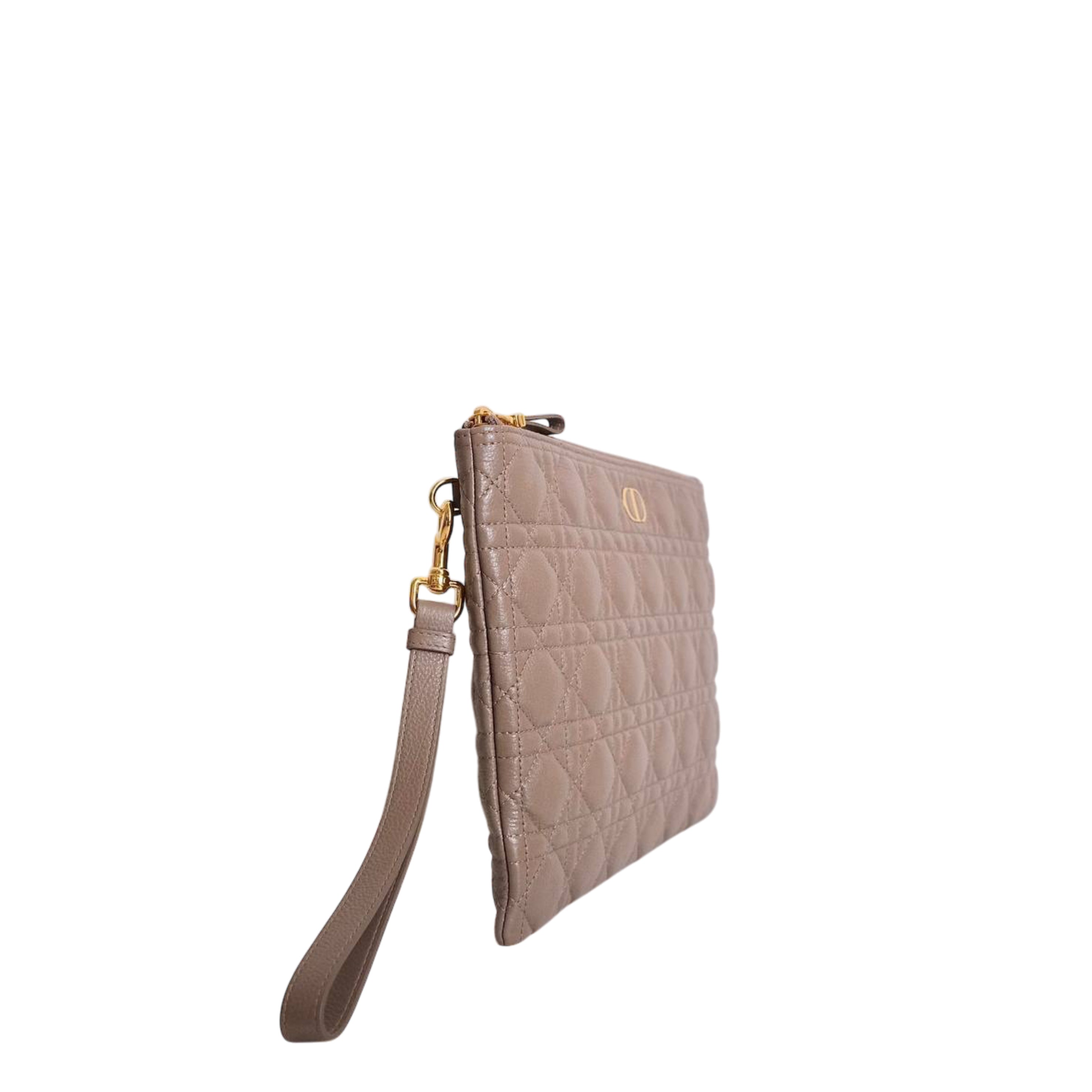 DIOR - Caro Daily Pouch Large in Warm Taupe