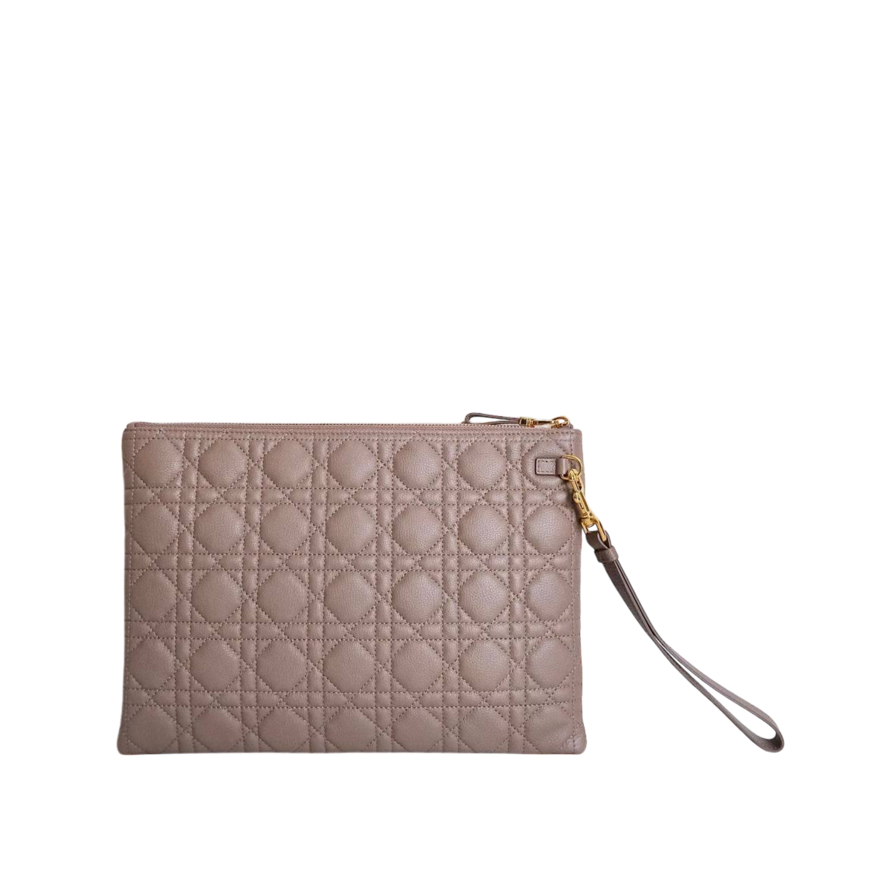 DIOR - Caro Daily Pouch Large in Warm Taupe