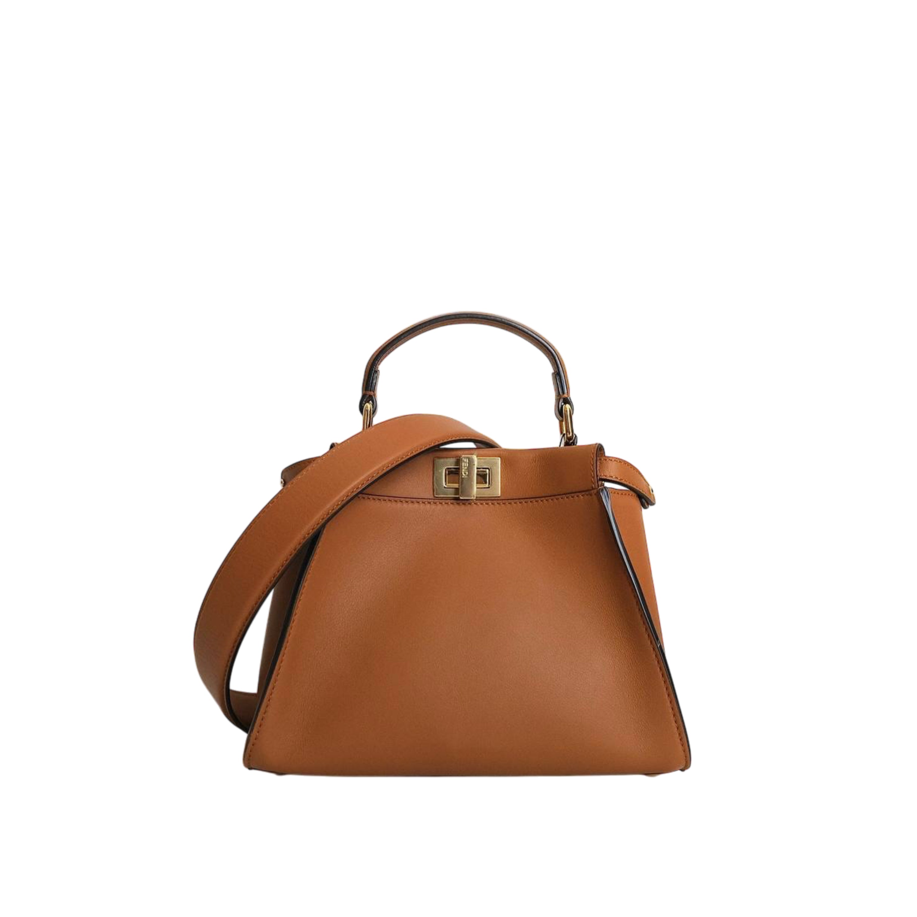 FENDI - Peekaboo Mini Leather in Brown Brandy