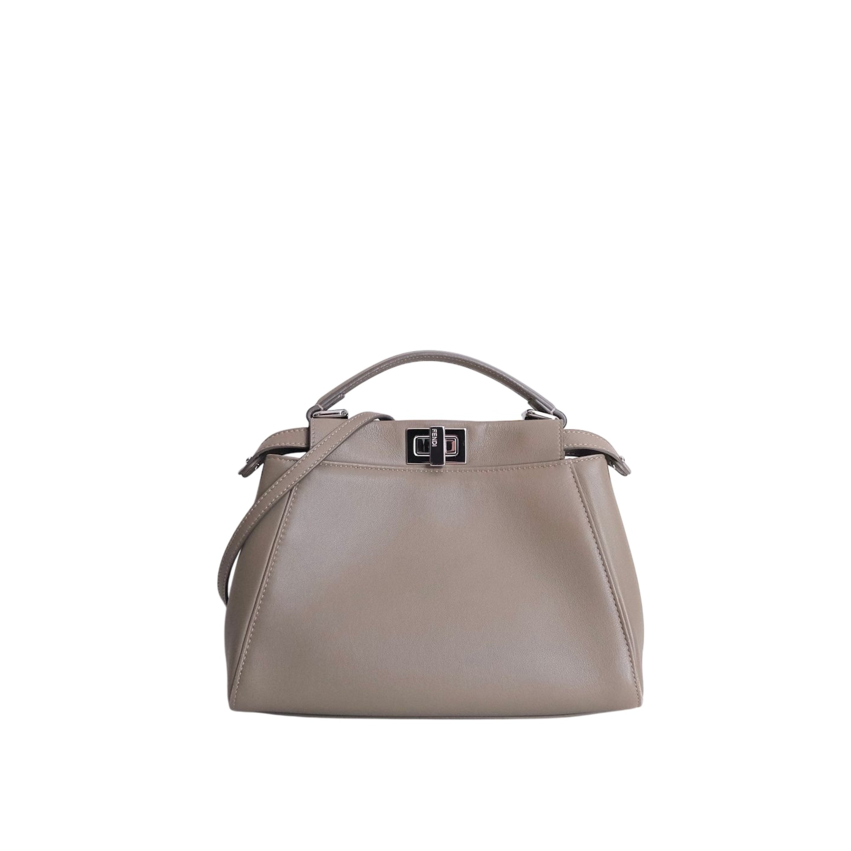FENDI - Mini Peekaboo in Taupe Tortora