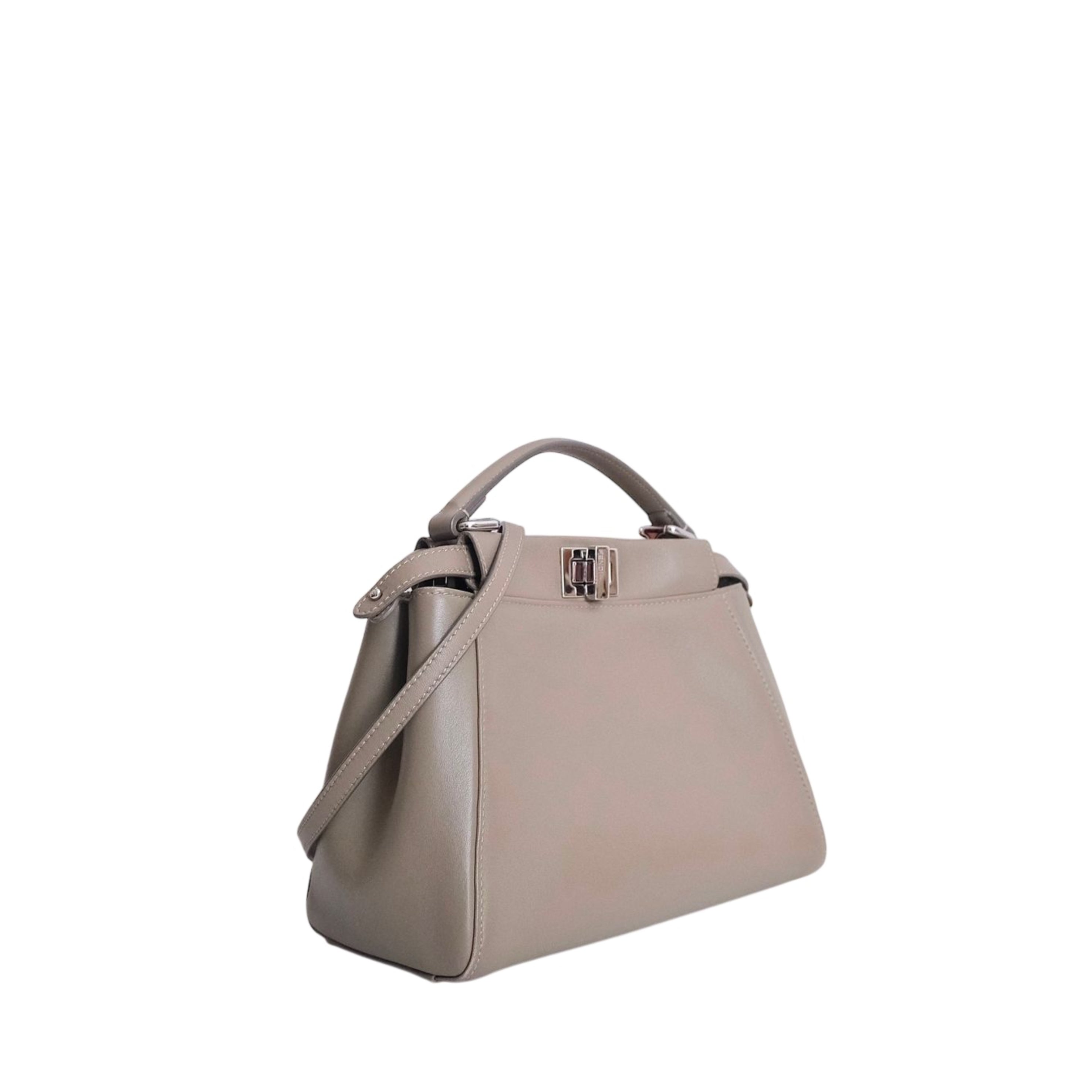 FENDI - Mini Peekaboo in Taupe Tortora