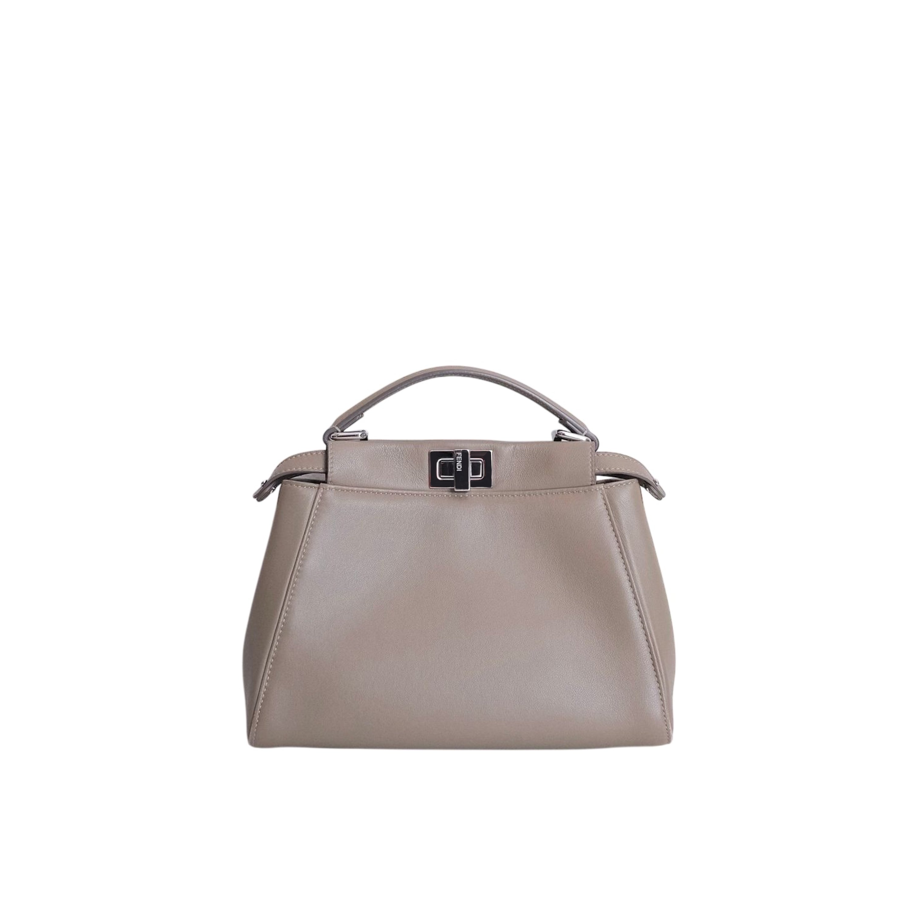 FENDI - Mini Peekaboo in Taupe Tortora