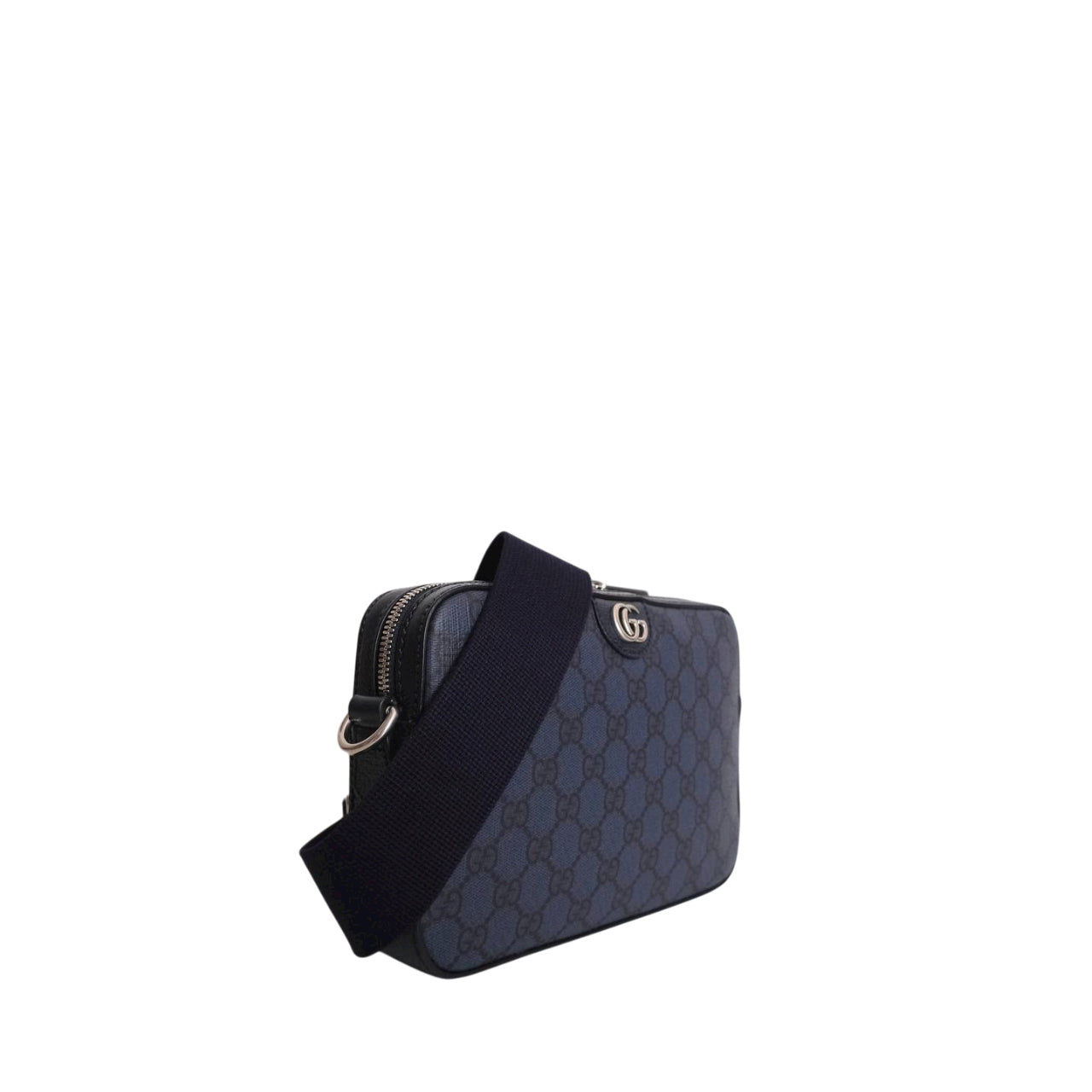 GUCCI - 2 In 1 Ophidia Slingbag & Clutch in Supreme Canvas & Leather in Dark Blue