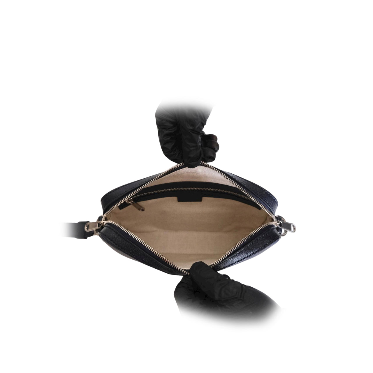 GUCCI - 2 In 1 Ophidia Slingbag & Clutch in Supreme Canvas & Leather in Dark Blue