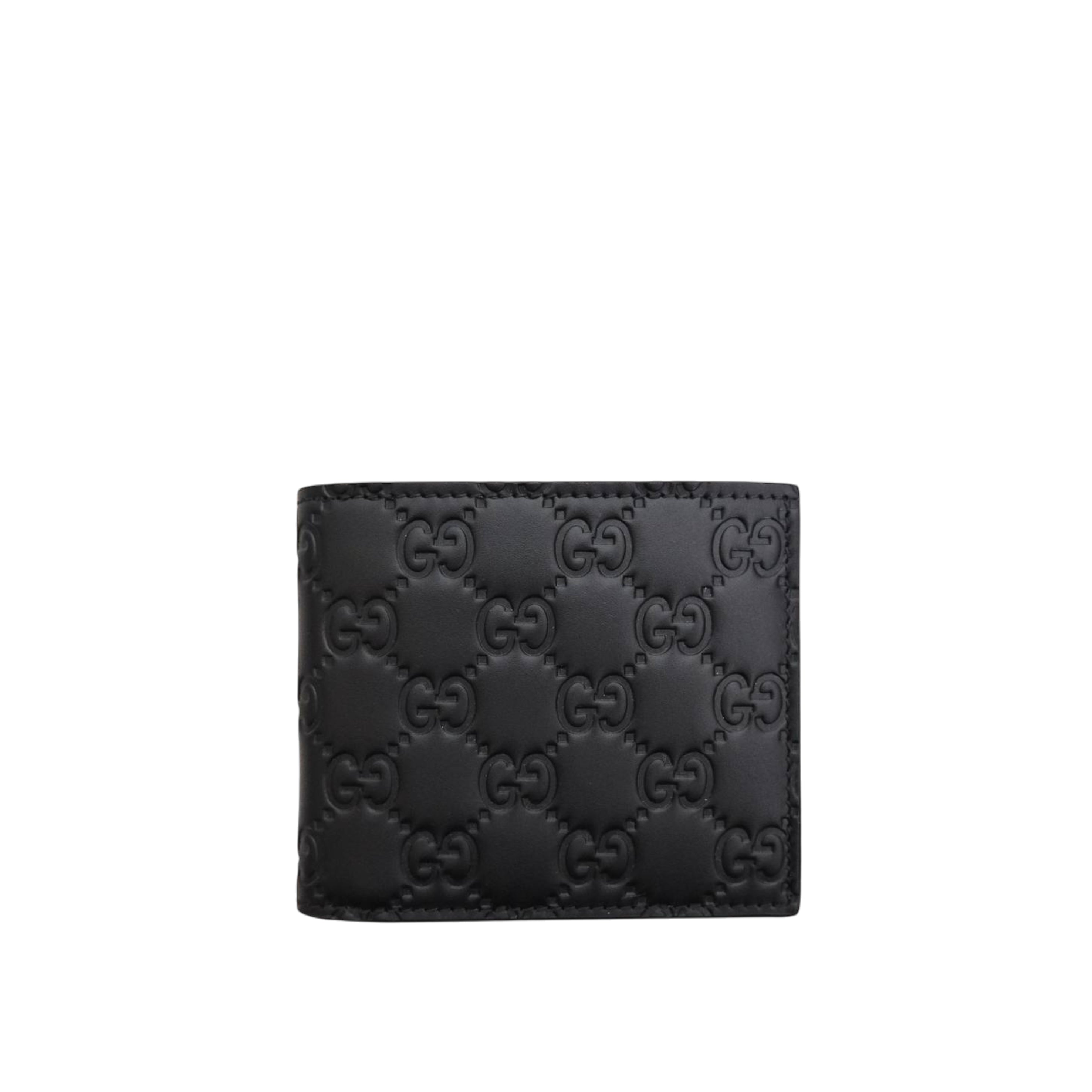 GUCCI - Signature Guccissima Leather Compact Bifold Wallet in Black