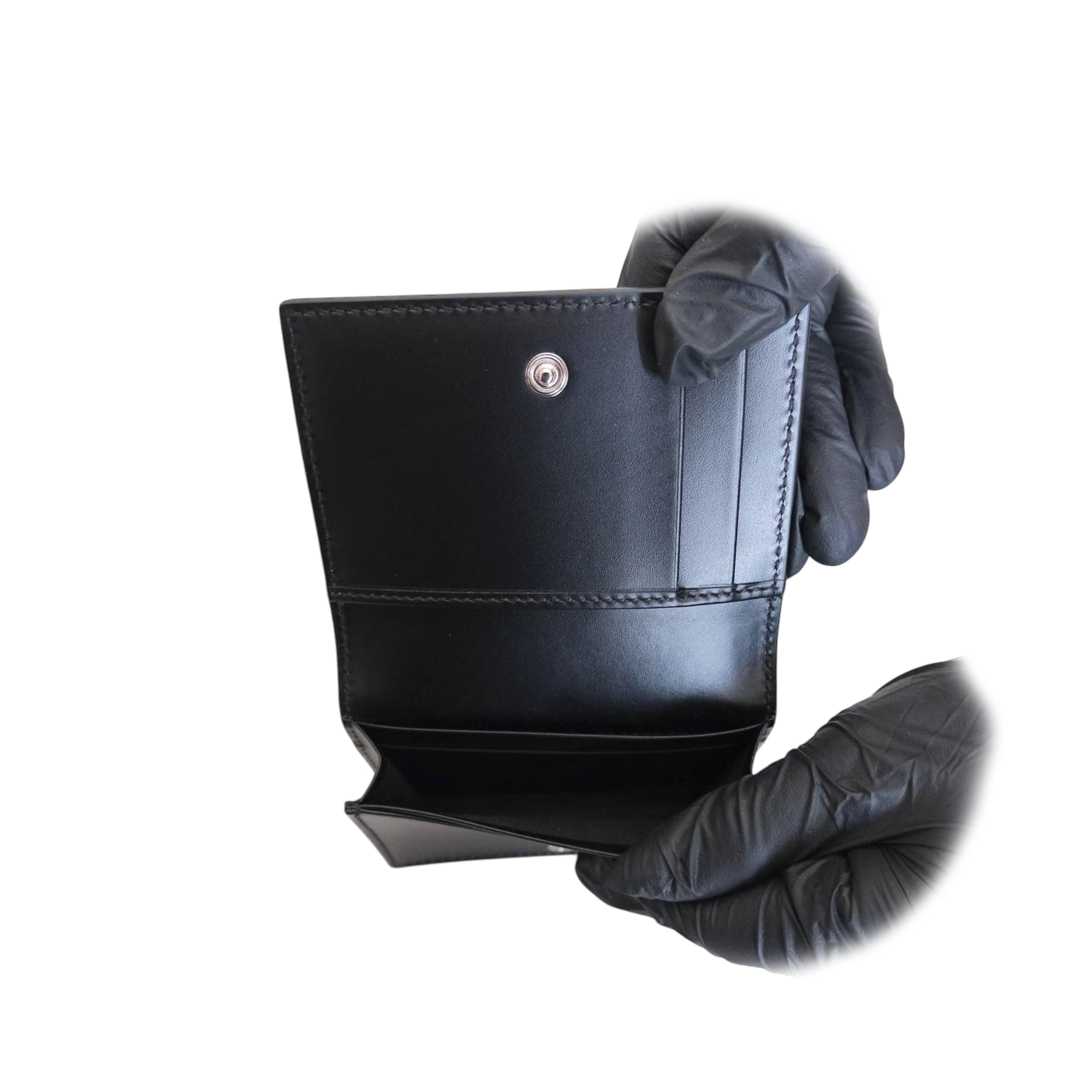 GUCCI - Signature Guccissima Leather Flap Card Wallet in Black