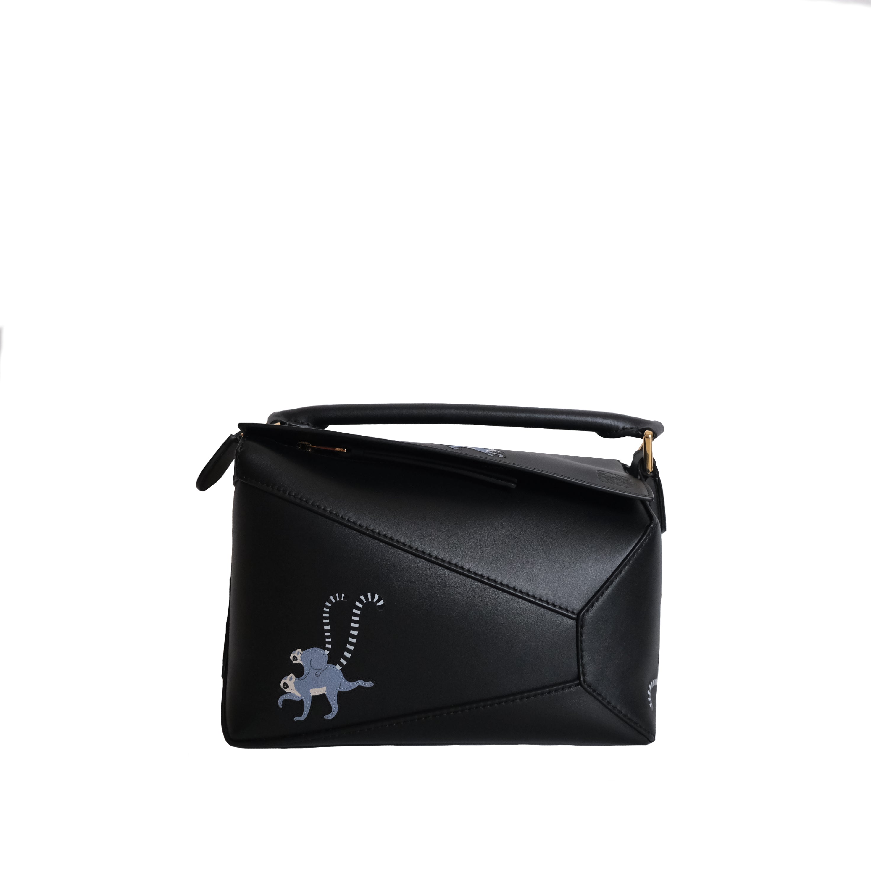 LOEWE - LOEWE X SUNA FUJITA Puzzle Edge Lemur Small Bag in Black