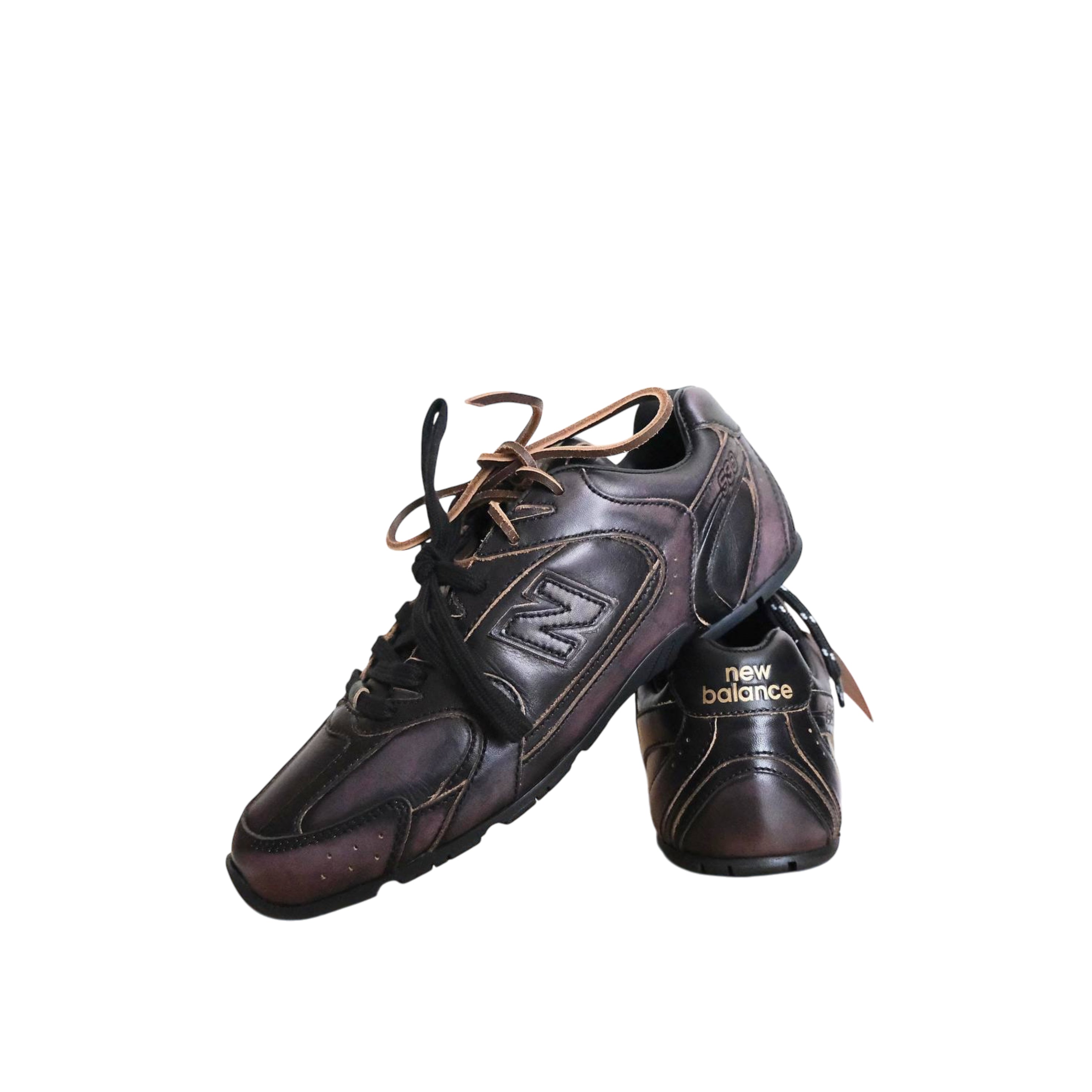 MIU MIU - MIU MIU X NEW BALANCE 530 SL Leather Sneakers in Black