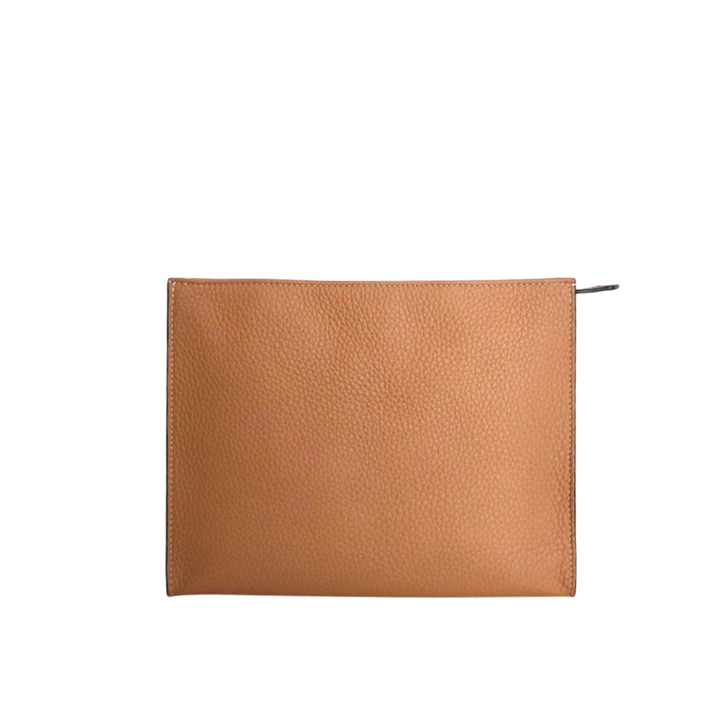 MOYNAT - Medallion Zippy Pouch Taurillon  Leather in Brown Cannalle / Greige