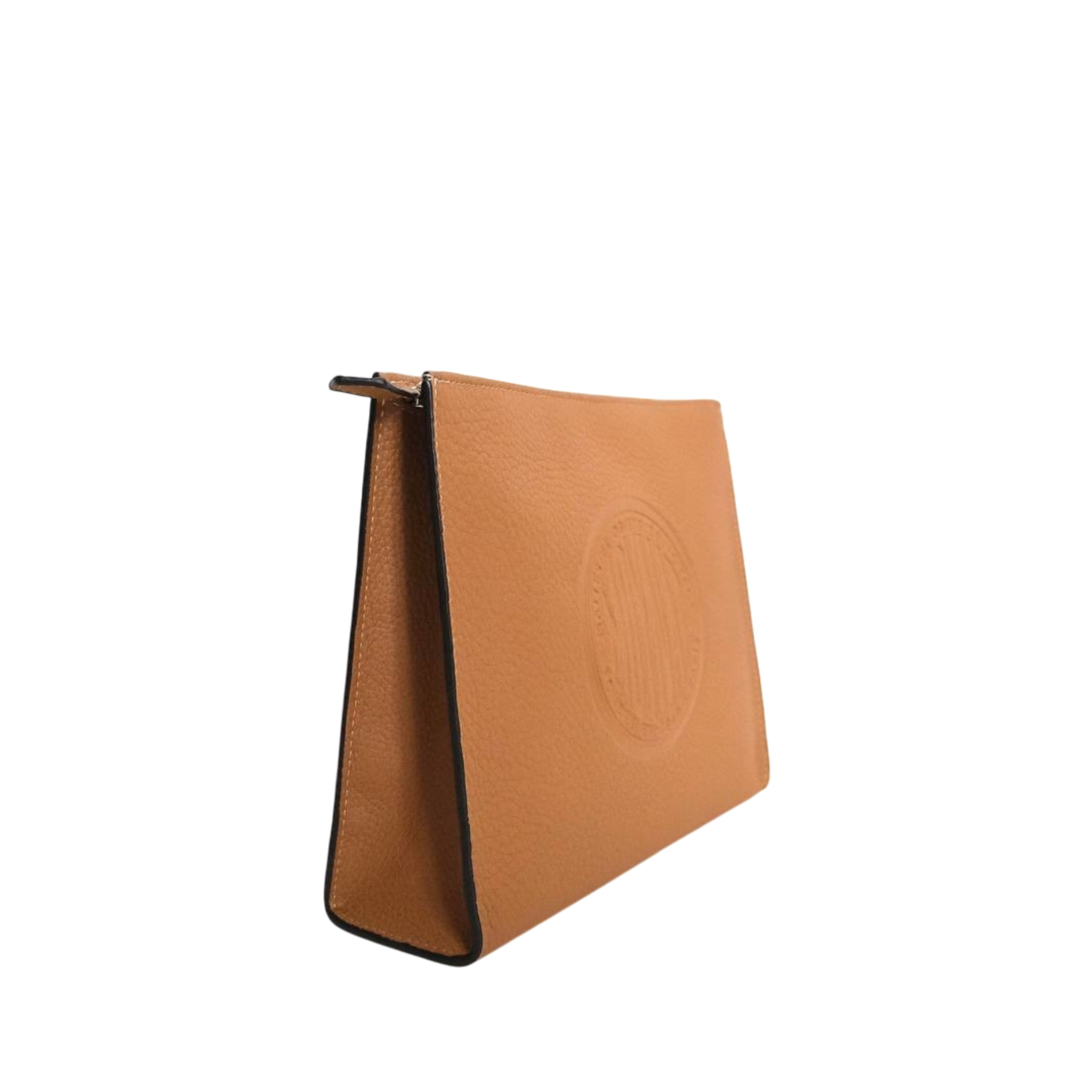 MOYNAT - Medallion Zippy Pouch Taurillon  Leather in Brown Cannalle / Greige