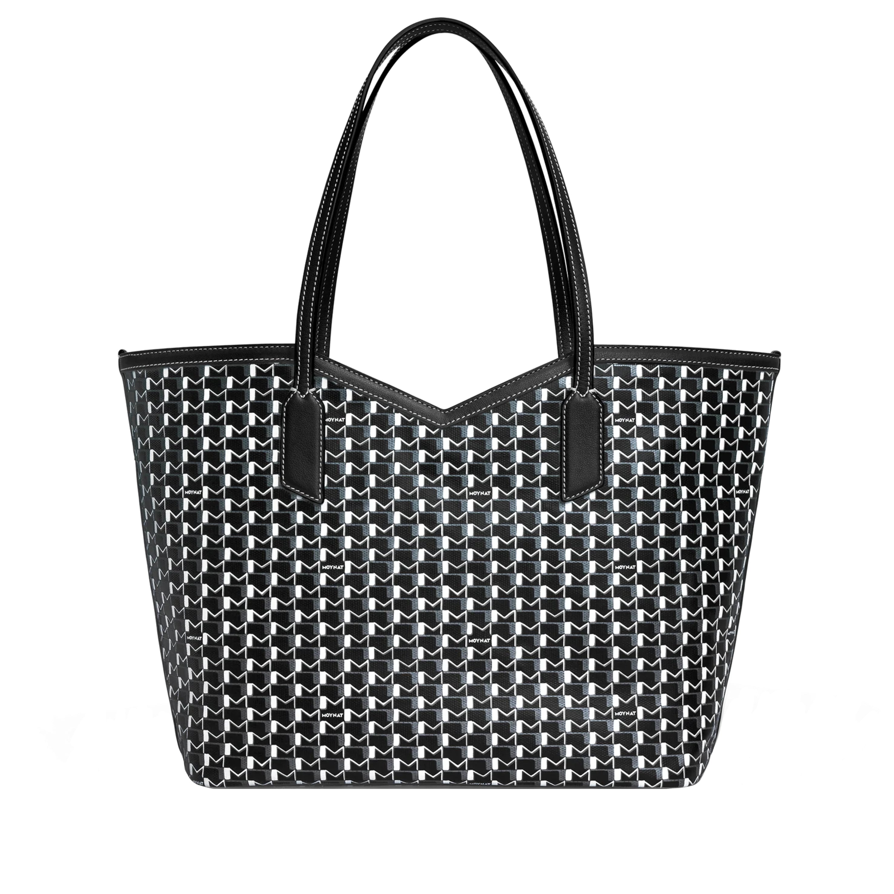 MOYNAT - M Tote Bag Canvas MM in Black/ White