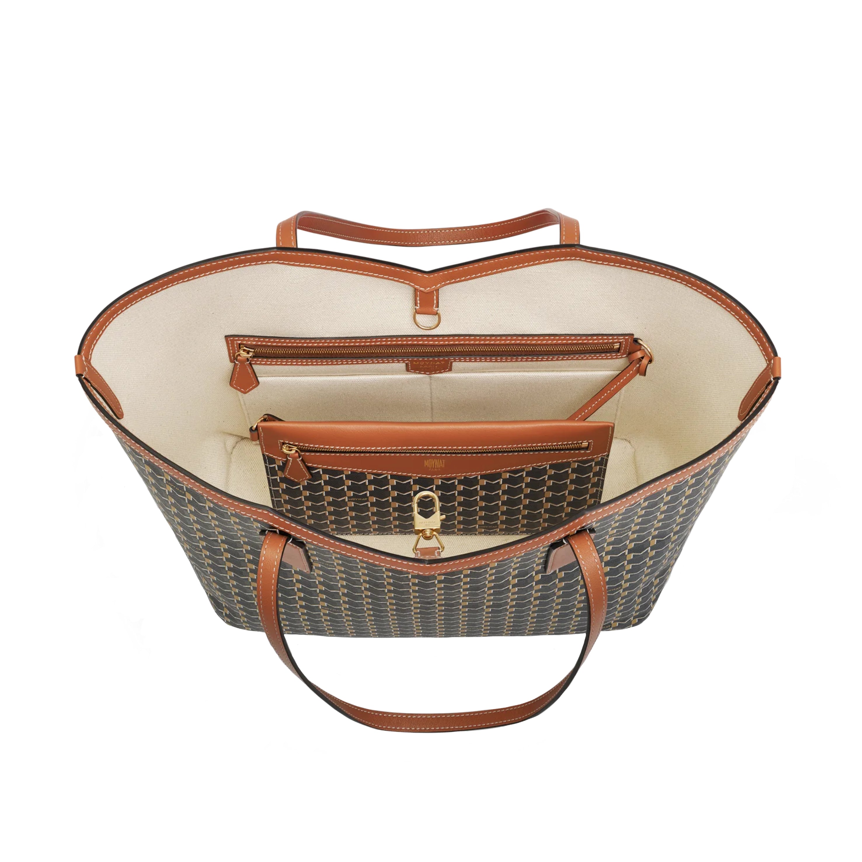MOYNAT - M Tote Bag Canvas MM in Black/ Brown
