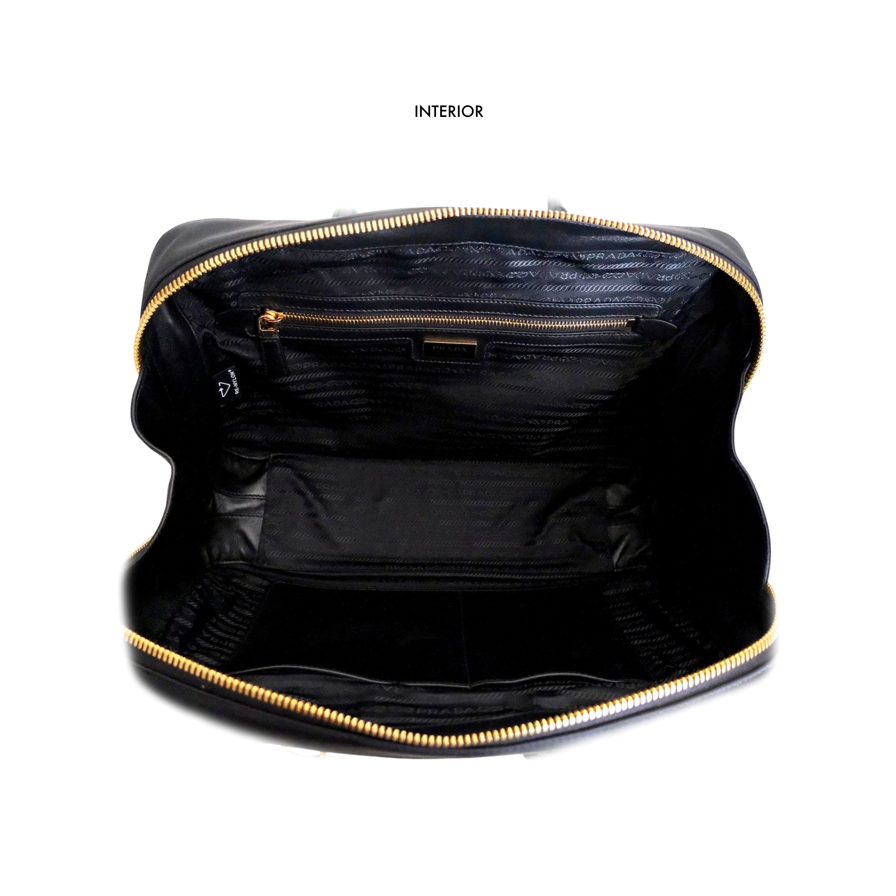 PRADA - Re-Edition 1978 Large Tote in Black (Gold Hardware)