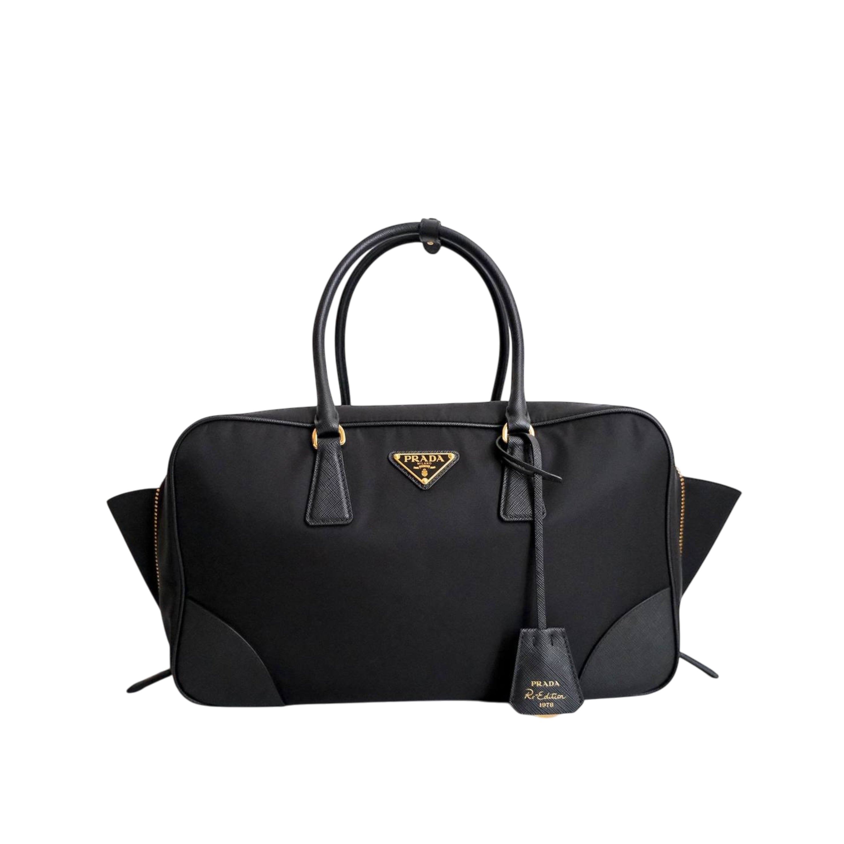 PRADA - Re-Edition 1978 Large Tote in Black (Gold Hardware)